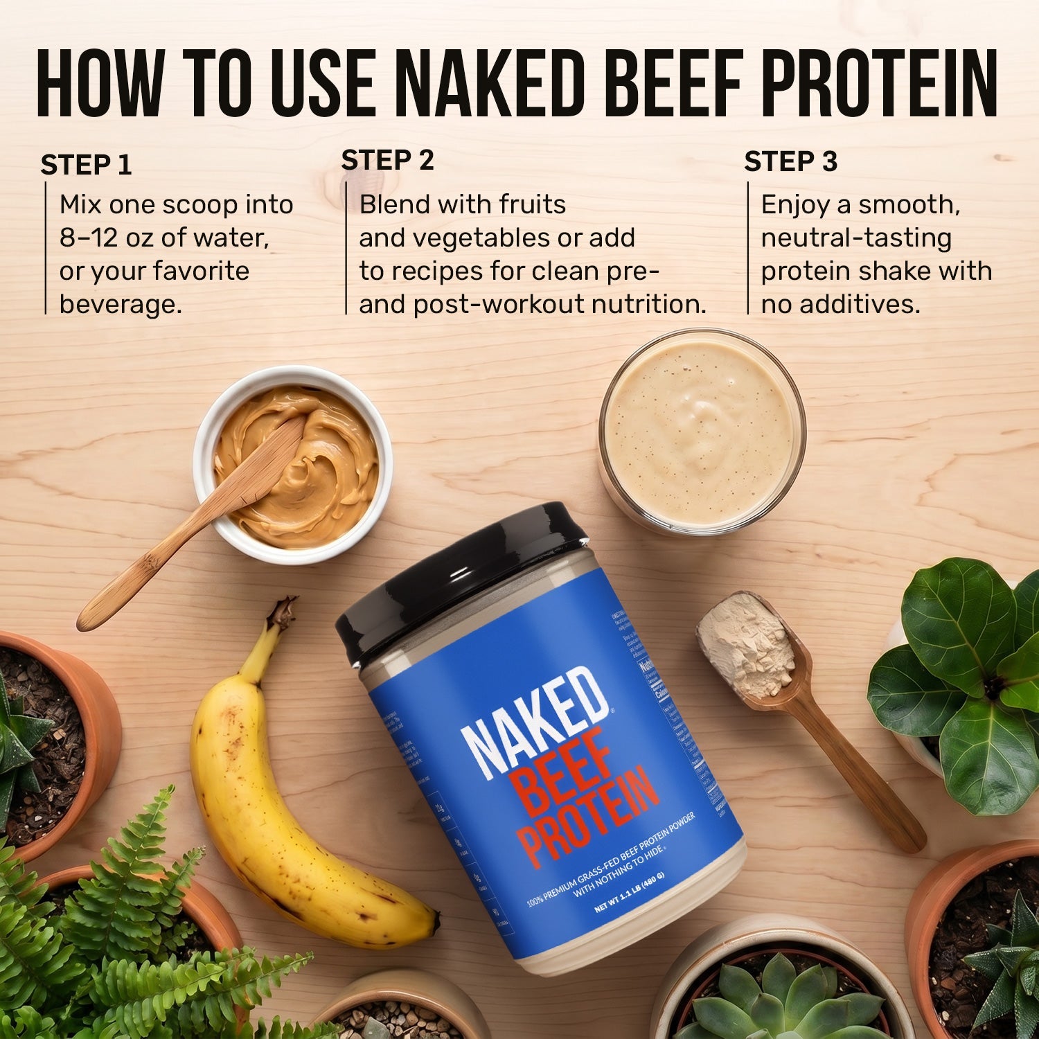 Beef Protein Powder - Unflavored | Minimal Ingredient Daily Fuel