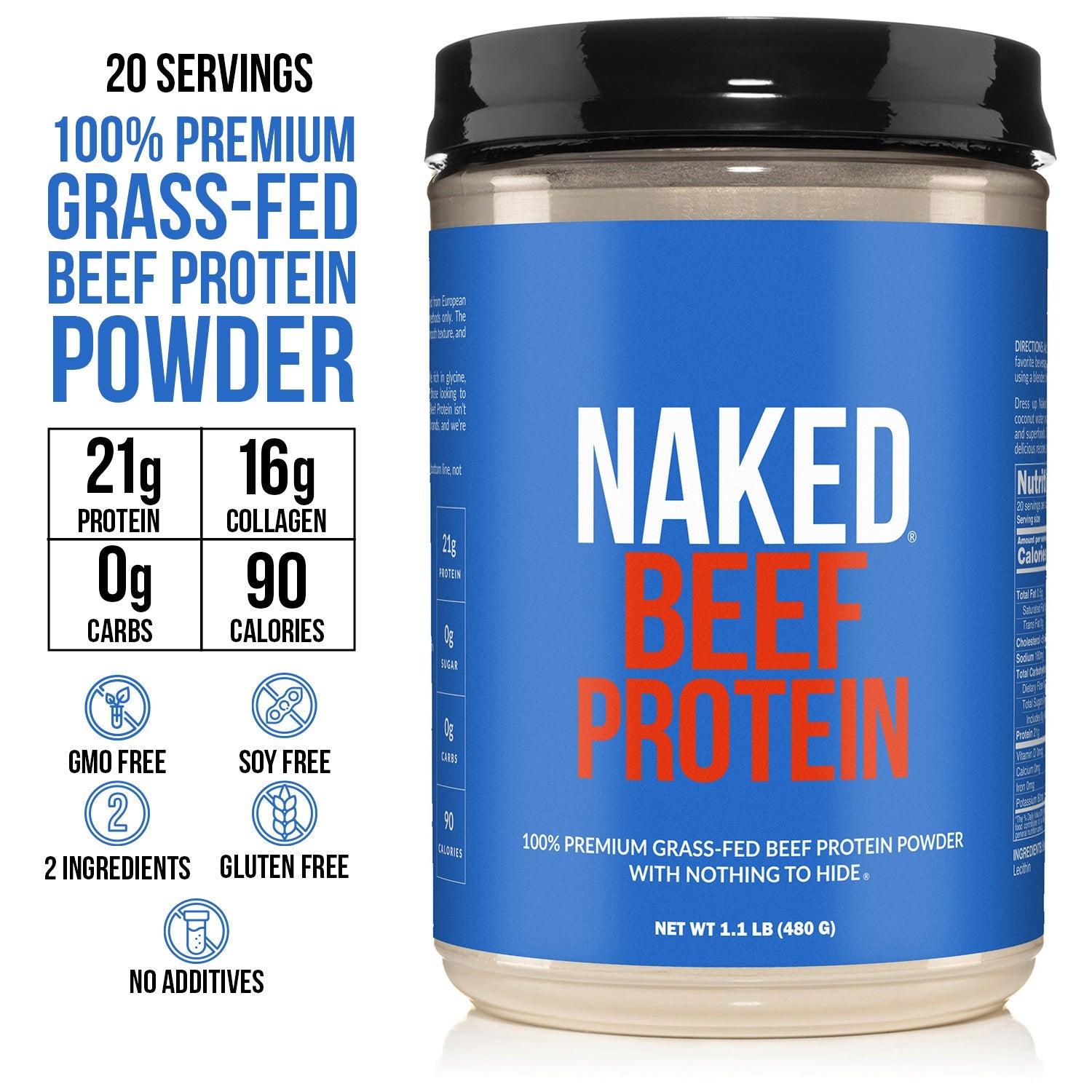 Beef Protein Powder - Unflavored | Minimal Ingredient Daily Fuel