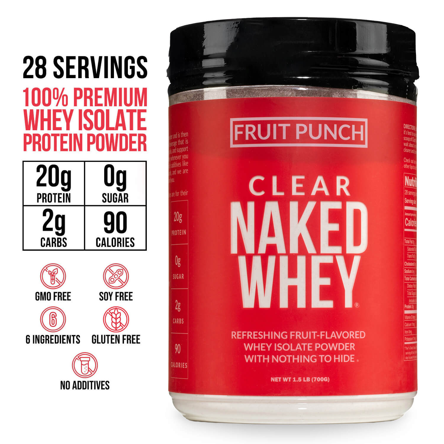 Fruit Punch Whey Protein Isolate - Fruit Punch | Minimal Ingredient Fitness Fuel