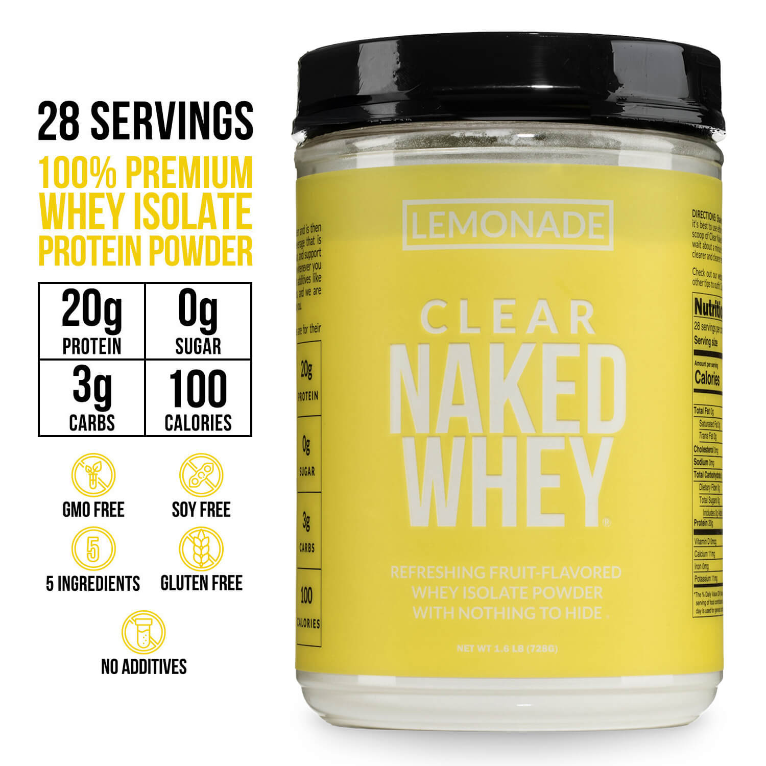 Lemonade Whey Protein Isolate - Lemonade | Minimal Ingredient Fitness Fuel