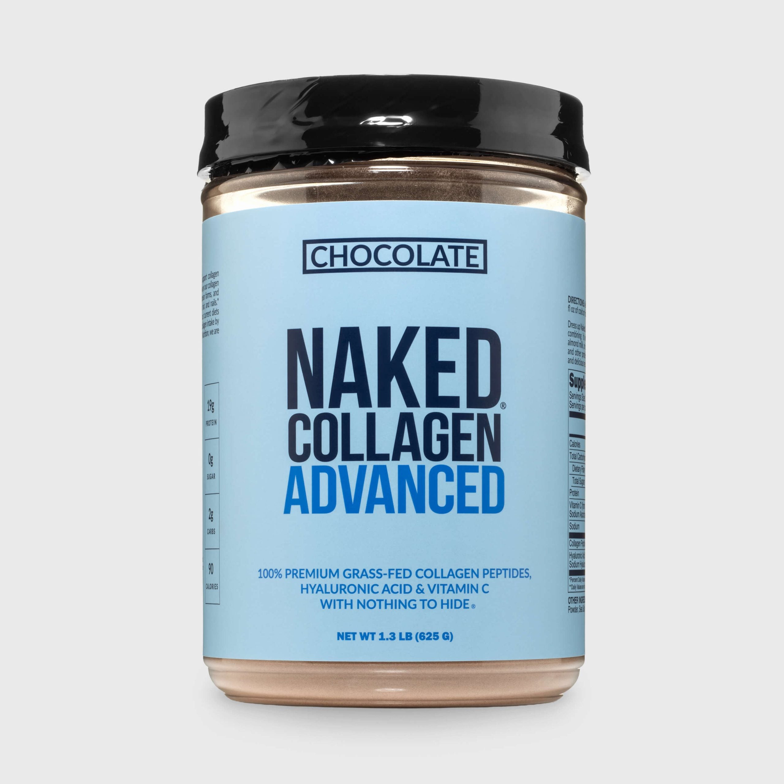 Chocolate Collagen Peptides with Hyaluronic Acid - Chocolate Advanced Collagen Peptides | Everyday Wellness Protein Boost