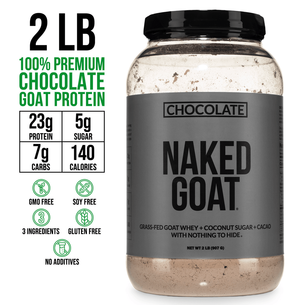 Chocolate Goat Whey Protein Powder - Chocolate | Minimal Ingredient Fitness Fuel