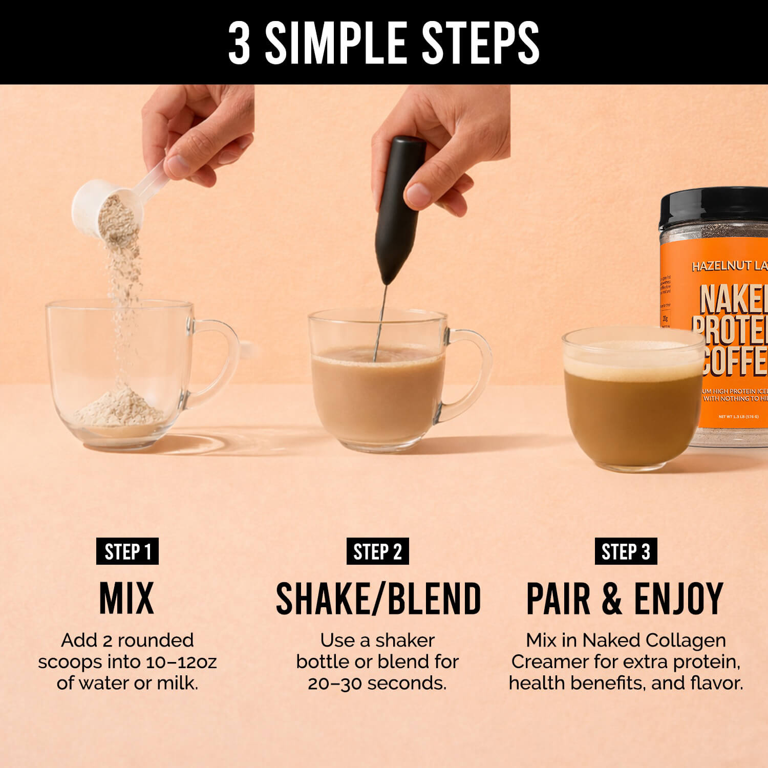Hazelnut Latte Protein Iced Coffee - Hazelnut Latte | Everyday Fitness Nutrition