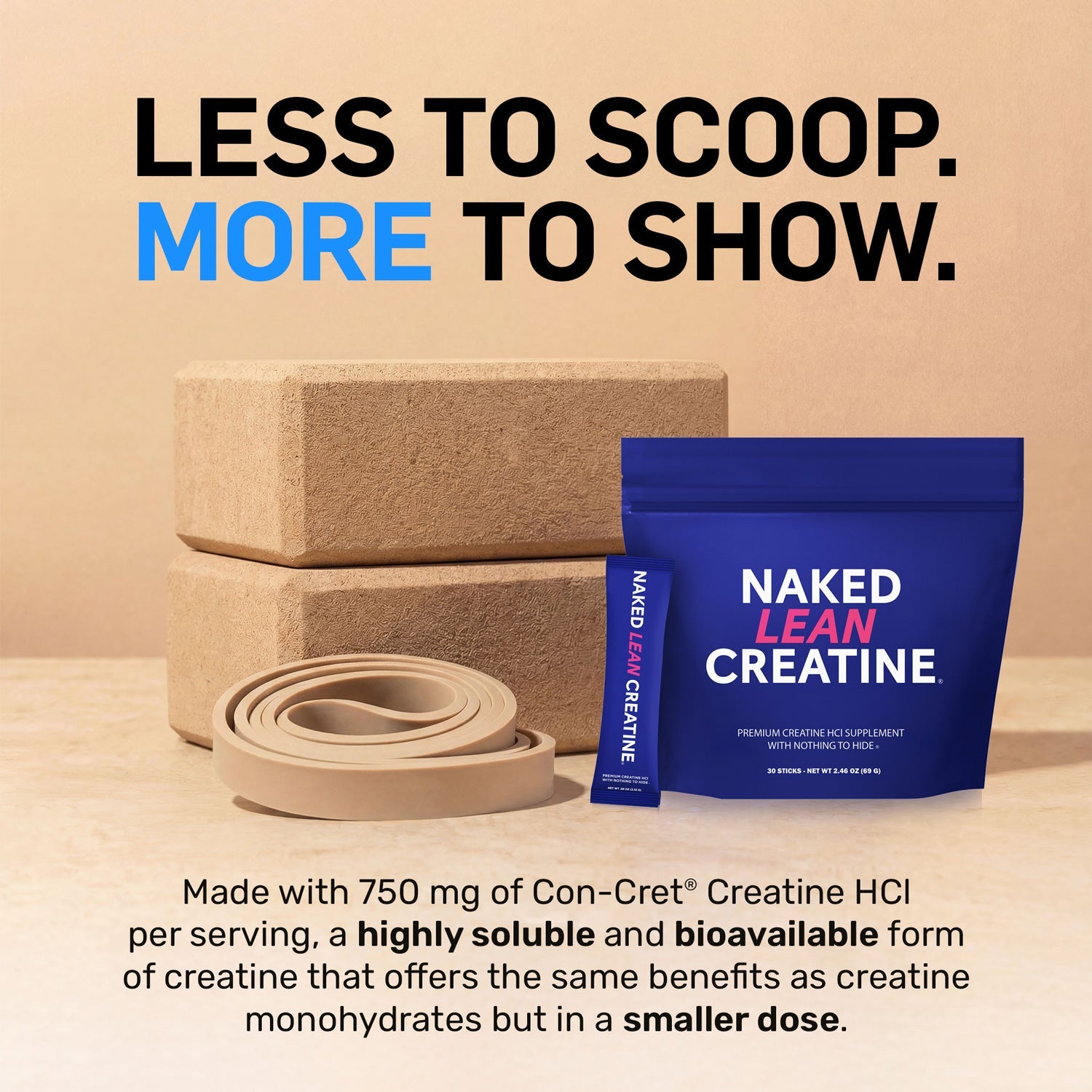 Creatine HCl Travel Packets - Stick Packs | Clean Creatine For Active Routines