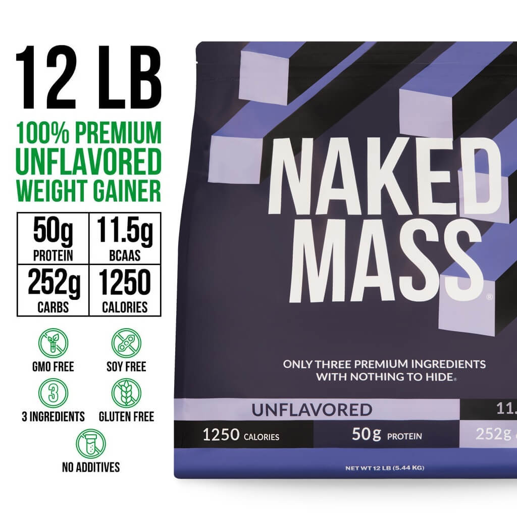Mass Gainer Protein Supplement - Unflavored 12LB | Simple Strength And Size Support