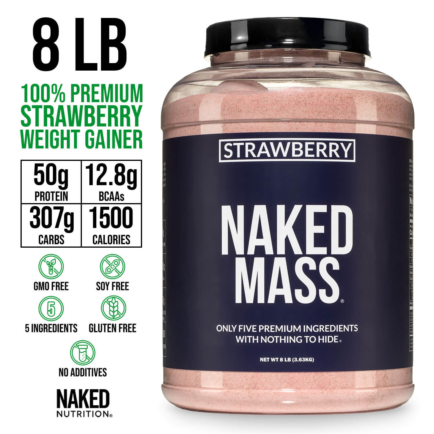 Strawberry Mass Gainer Protein Supplement - Strawberry | Simple Strength And Size Support