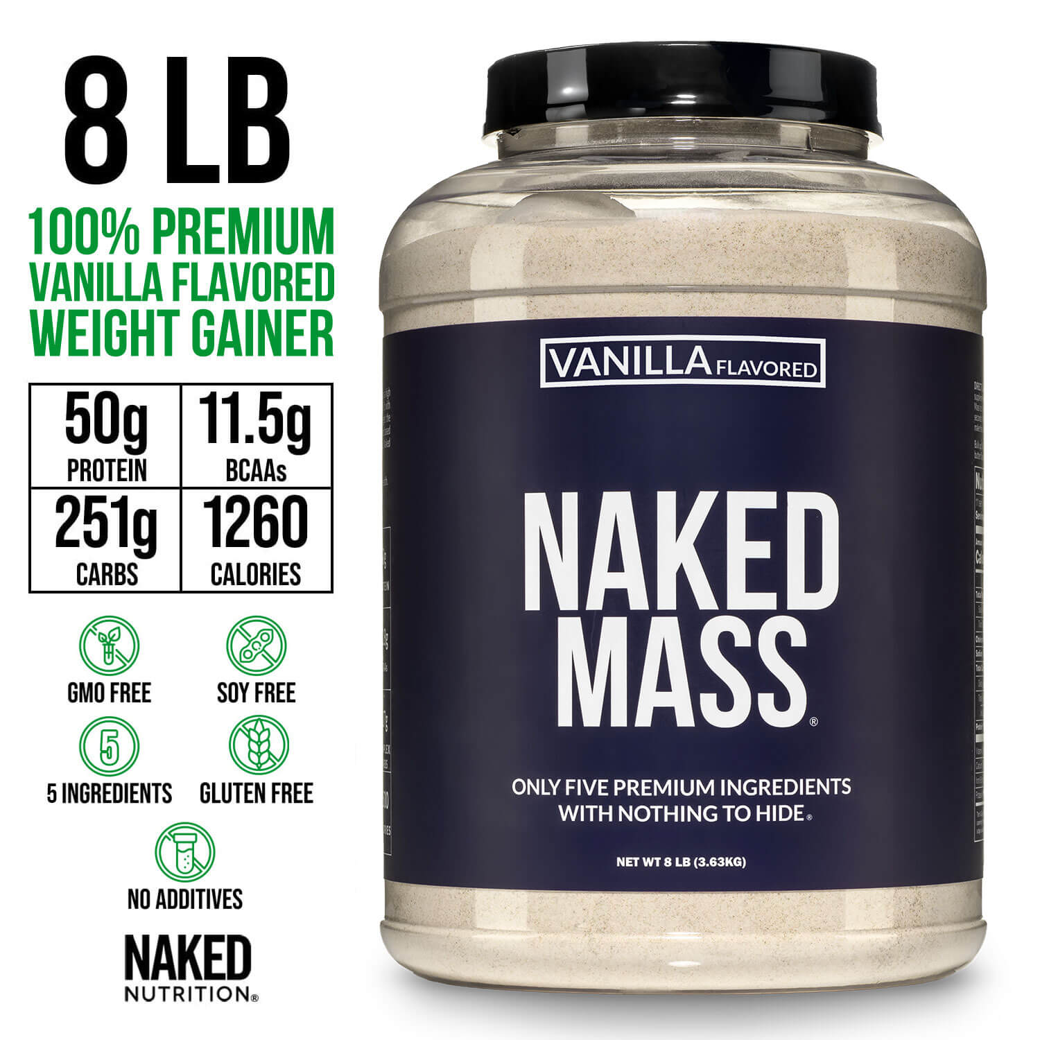 Vanilla Mass Gainer Protein Supplement - Vanilla | Simple Strength And Size Support