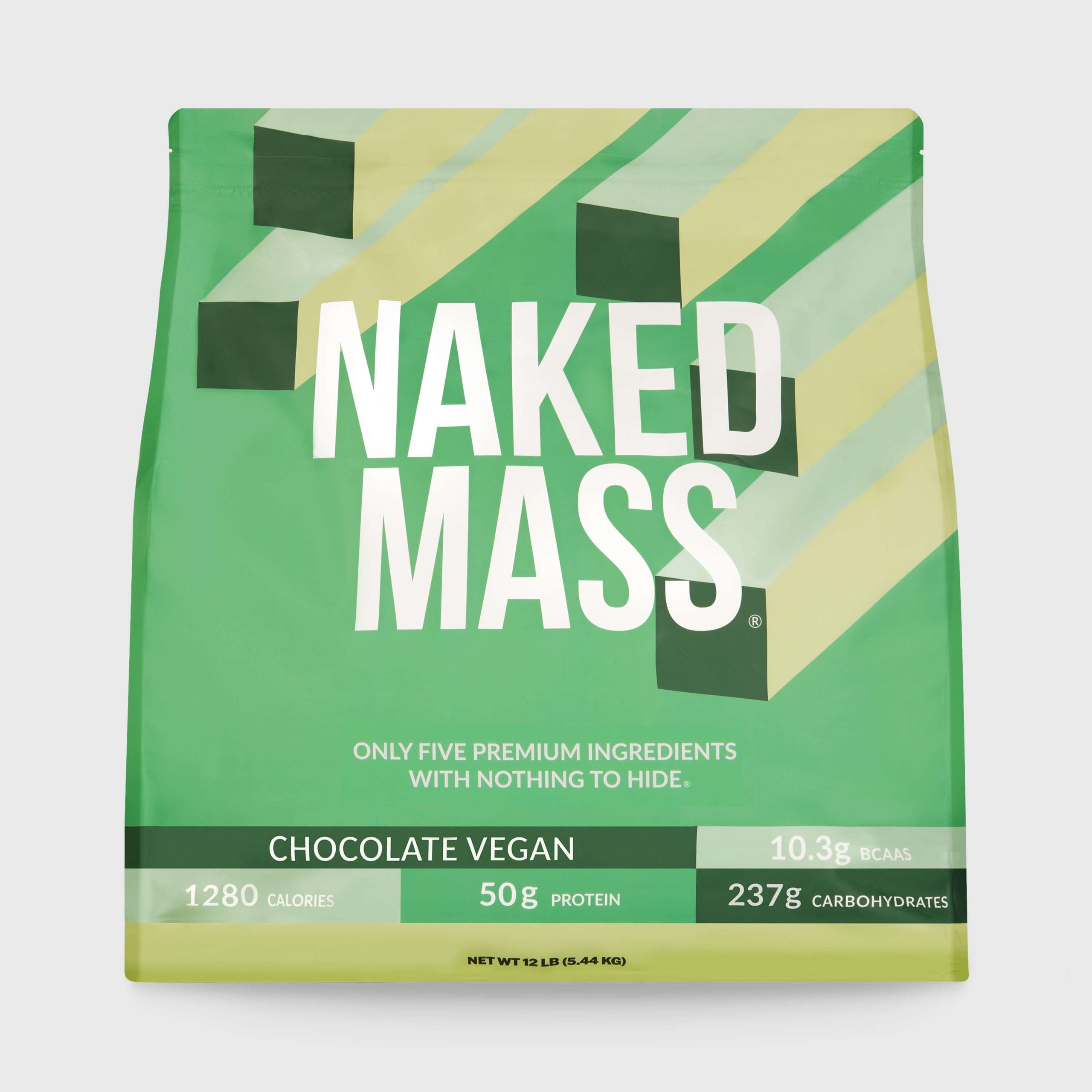 Chocolate Vegan Mass Gainer Supplement - Chocolate (Vegan) 12LB | Simple Strength And Size Support