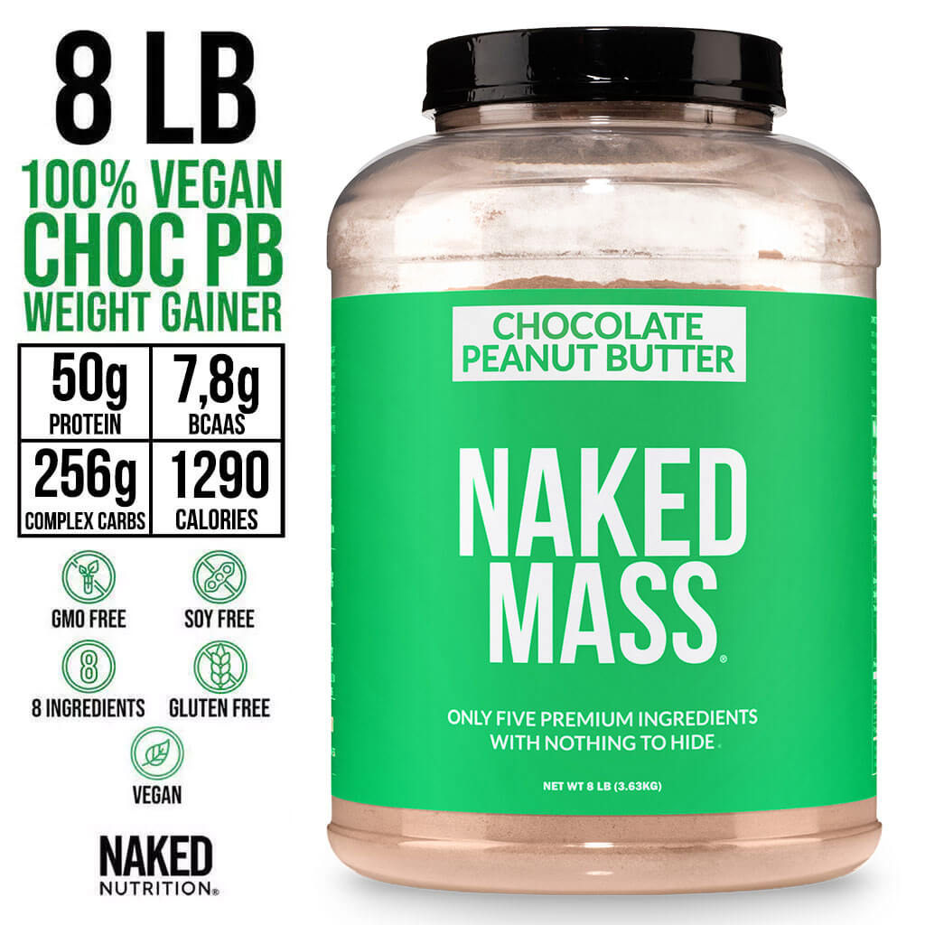 Chocolate Peanut Butter Vegan Mass Gainer Supplement - Chocolate PB (Vegan) | Simple Strength And Size Support