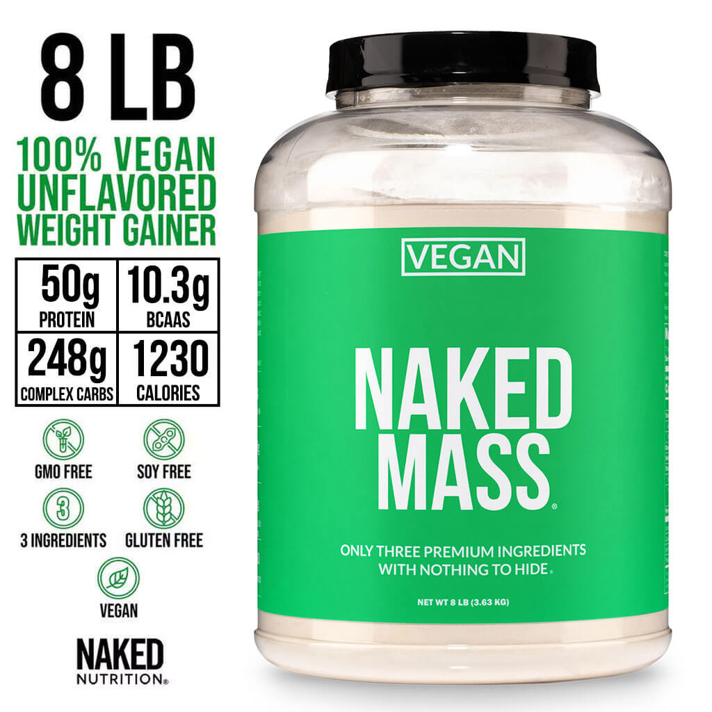 Vegan Mass Gainer Supplement - Unflavored (Vegan) | Simple Strength And Size Support