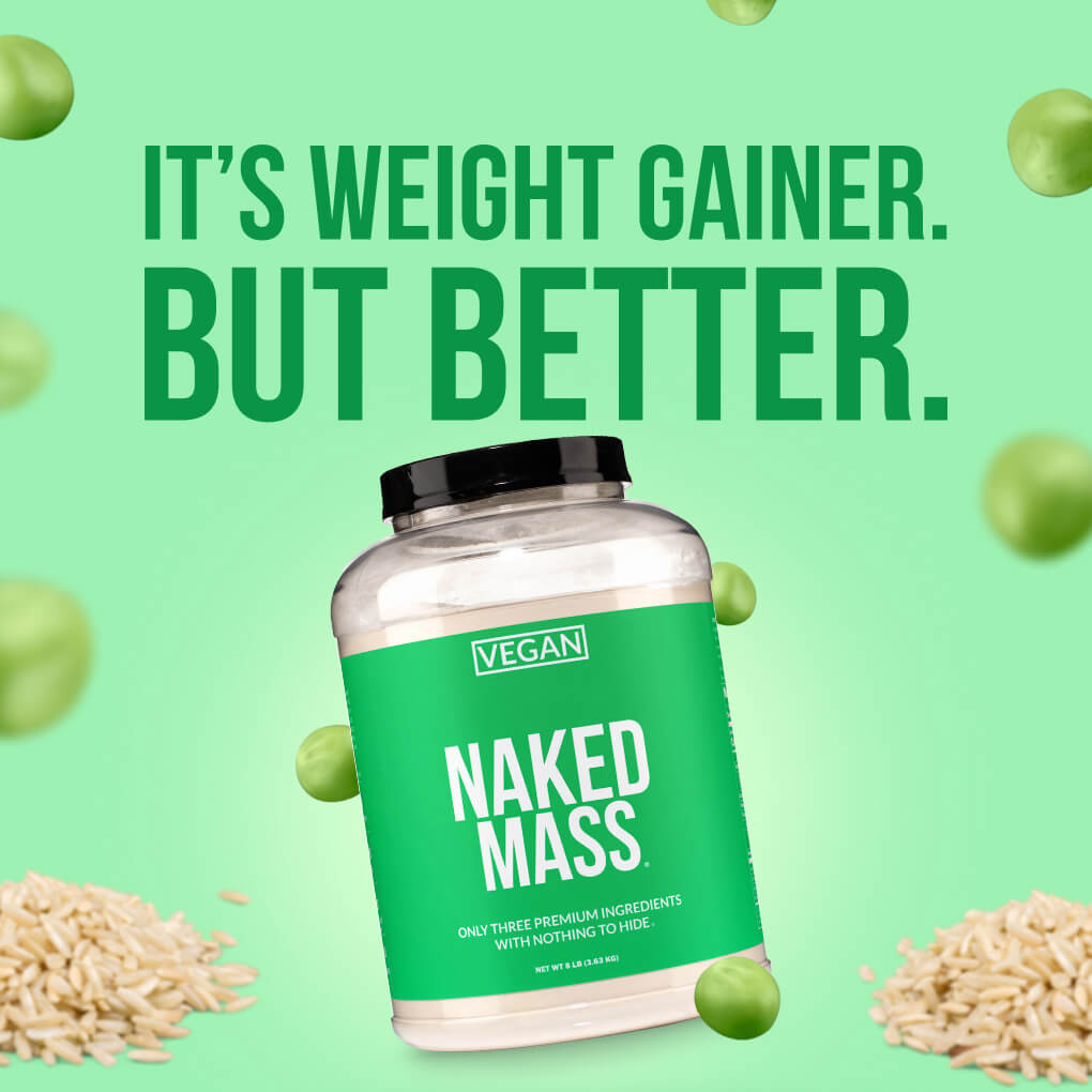 Vegan Mass Gainer Supplement - Unflavored (Vegan) | Simple Strength And Size Support