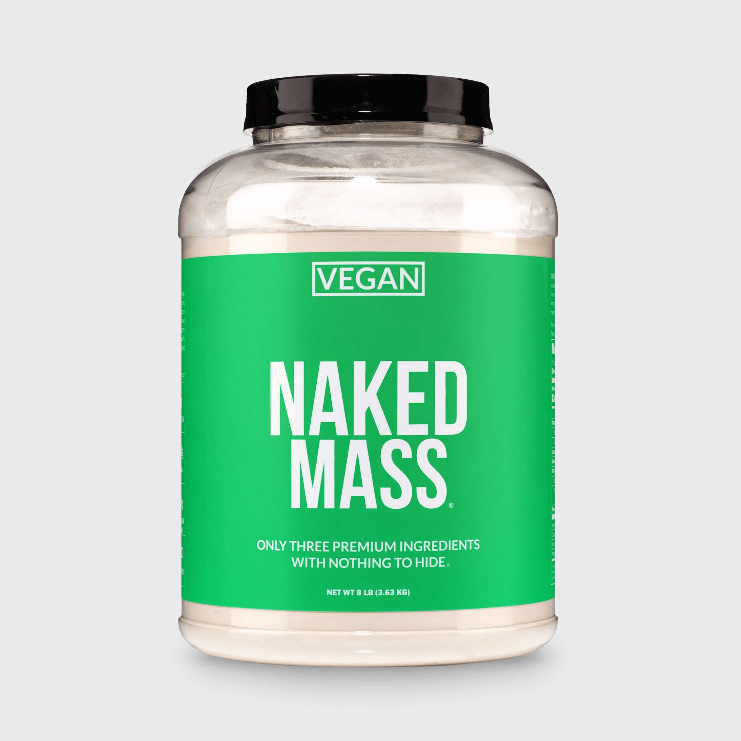 Vegan Mass Gainer Supplement - Unflavored (Vegan) | Simple Strength And Size Support