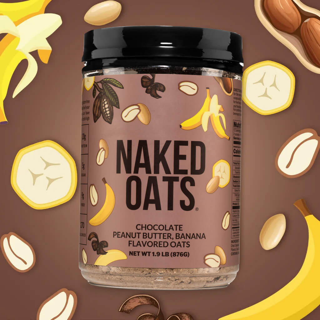 Chocolate Peanut Butter Banana Protein Oats - Chocolate PB Banana | Everyday Fitness Nutrition