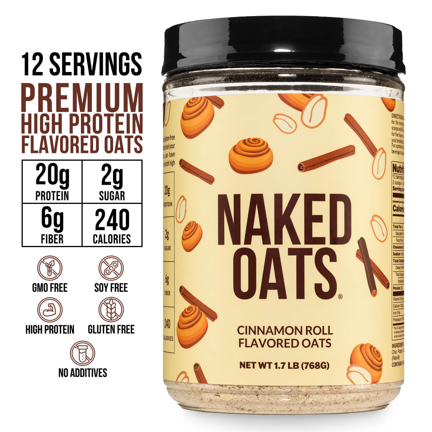 Cinnamon Roll Protein Oats - Cinnamon Roll | Everyday Fitness Nutrition