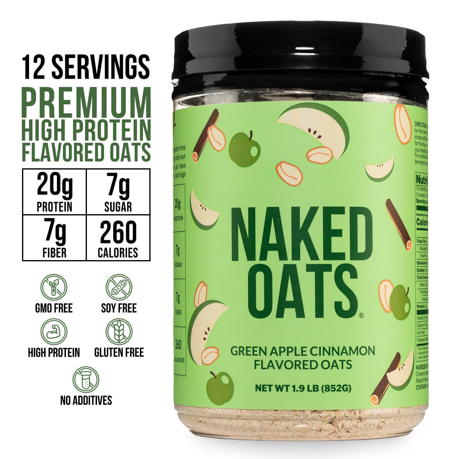 Green Apple Cinnamon Protein Oats - Green Apple Cinnamon | Everyday Fitness Nutrition