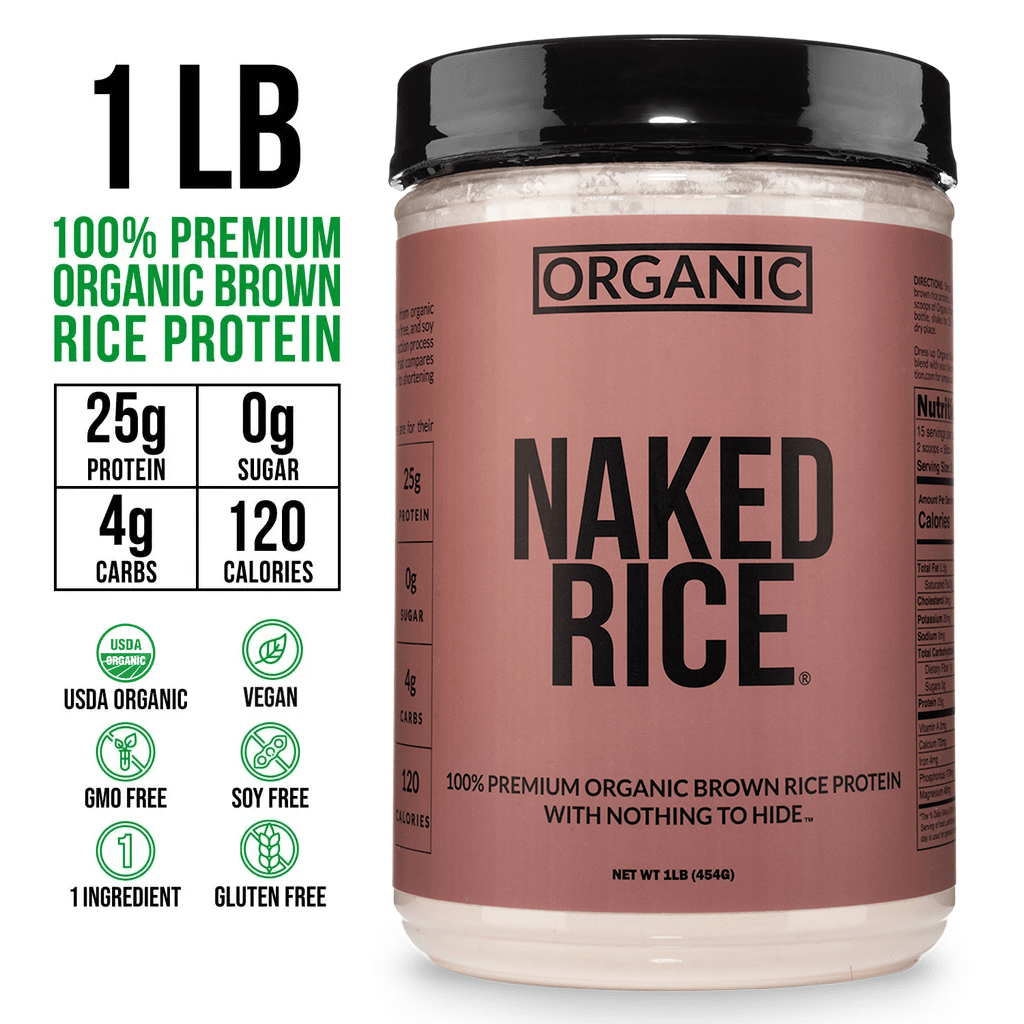 Organic Brown Rice Protein Powder 1lb - Unflavored 1LB | Pure Plant Powered Workout Fuel
