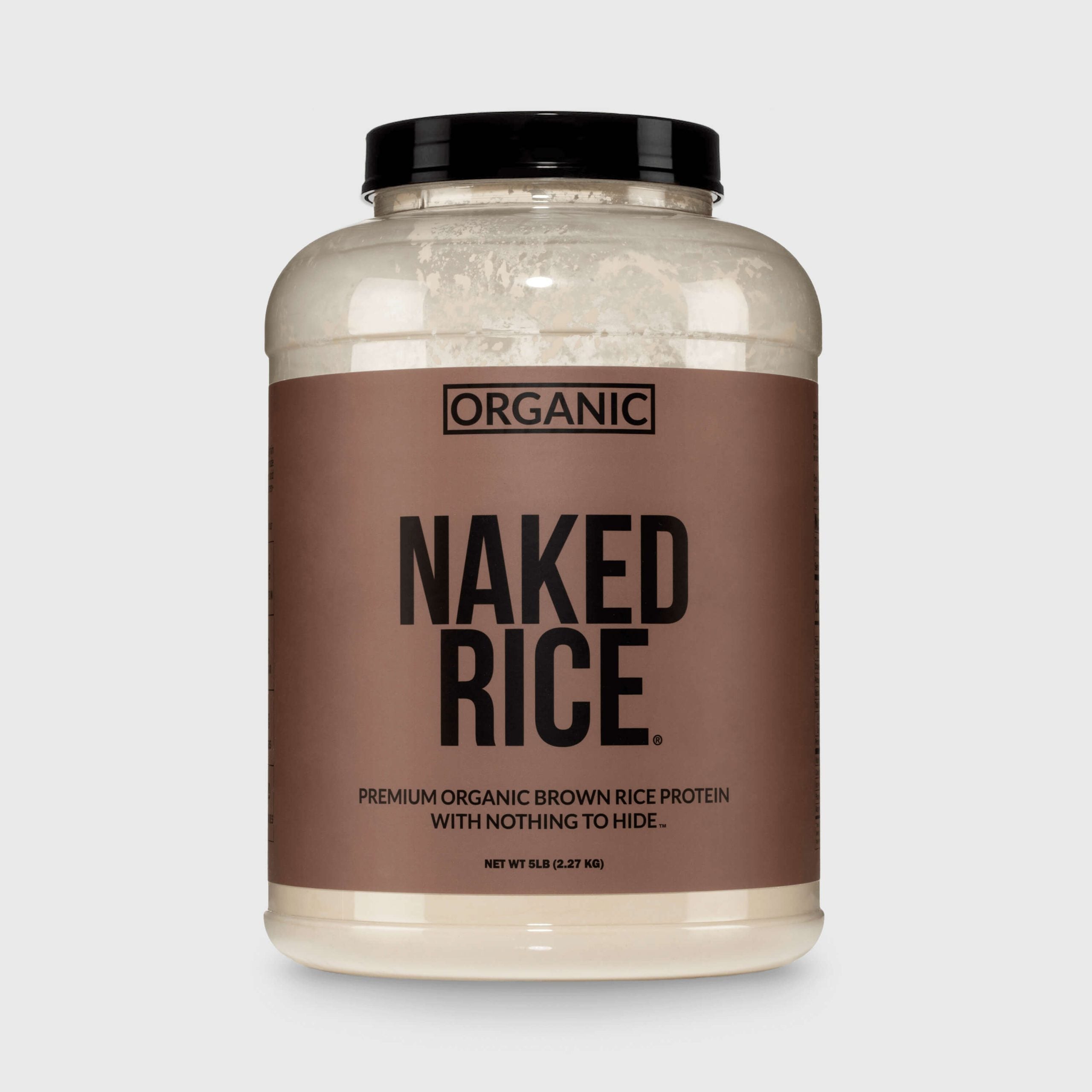 Organic Brown Rice Protein Powder - 5LB Unflavored | Pure Plant Powered Workout Fuel