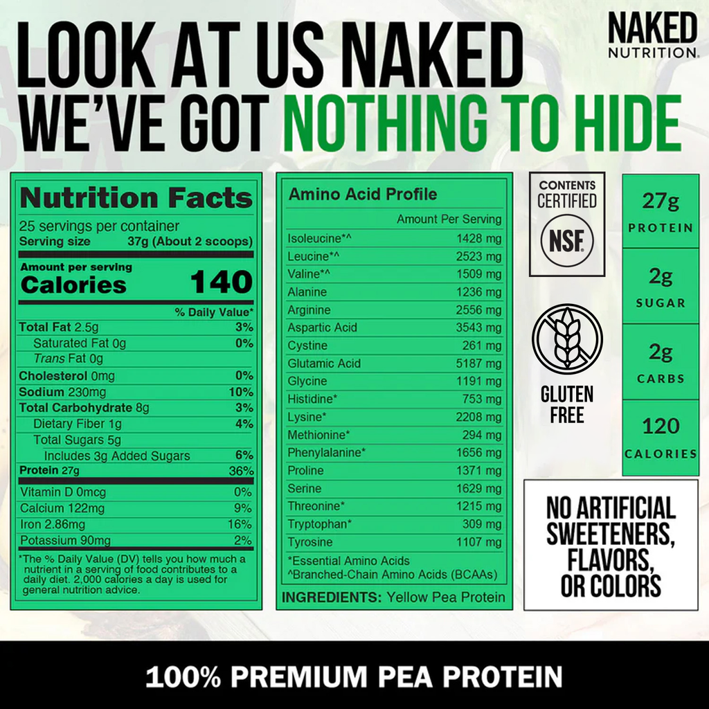 Pea Protein Powder - Unflavored | Pure Plant Powered Workout Fuel