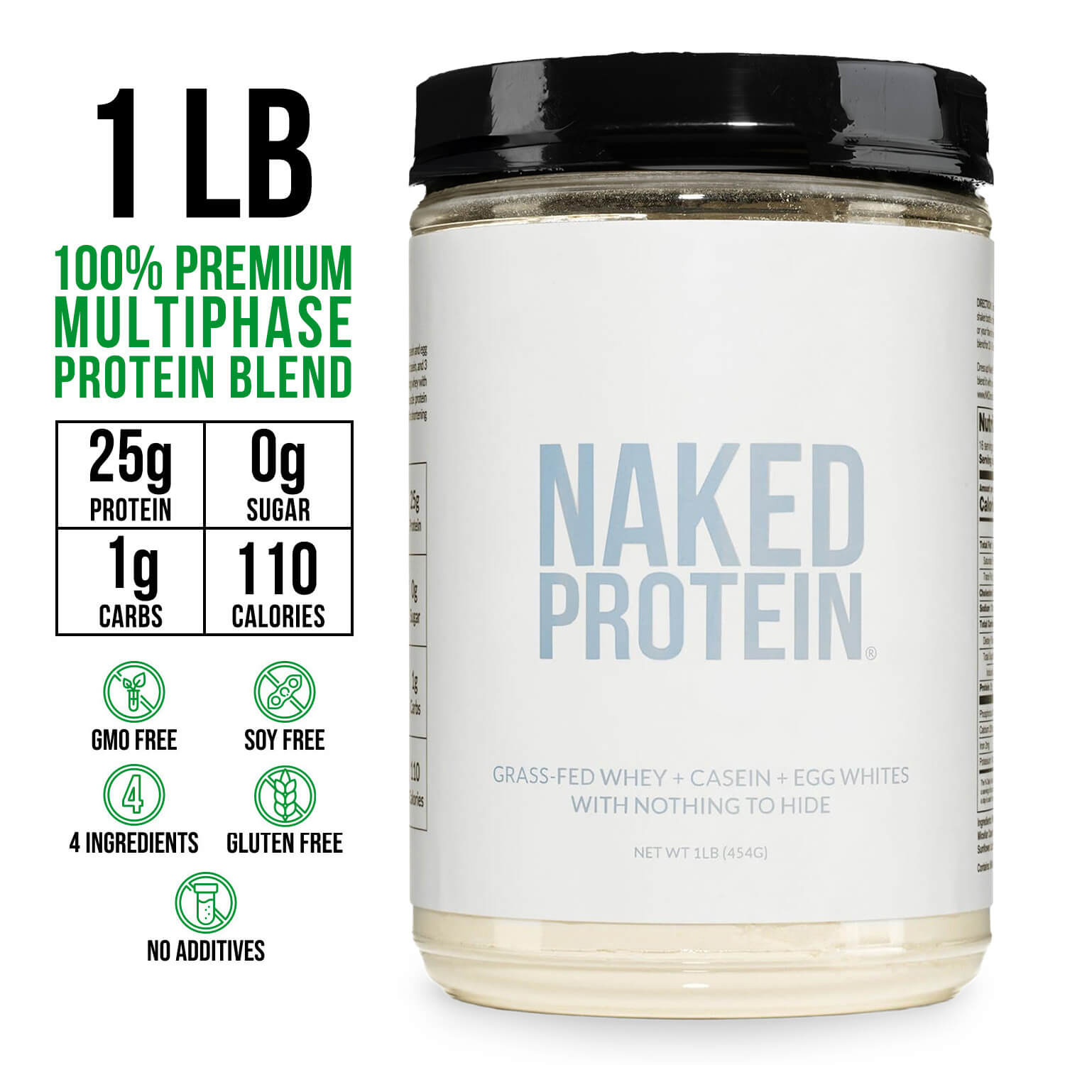 Protein Powder Blend - 1LB Egg Whey & Casein Protein Blend - 1LB | Minimal Ingredient Fitness Fuel