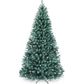 Pre-Lit Artificial Blue Spruce Christmas Tree with Easy Assembly for festive seasonal decorating