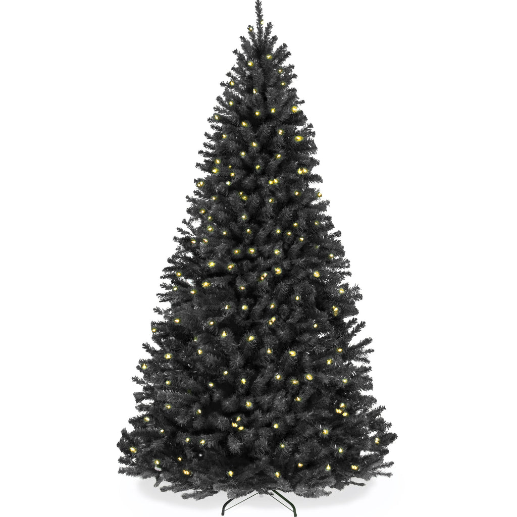 Pre-Lit Artificial Black Spruce Christmas Tree with Easy Assembly with eye-catching holiday style
