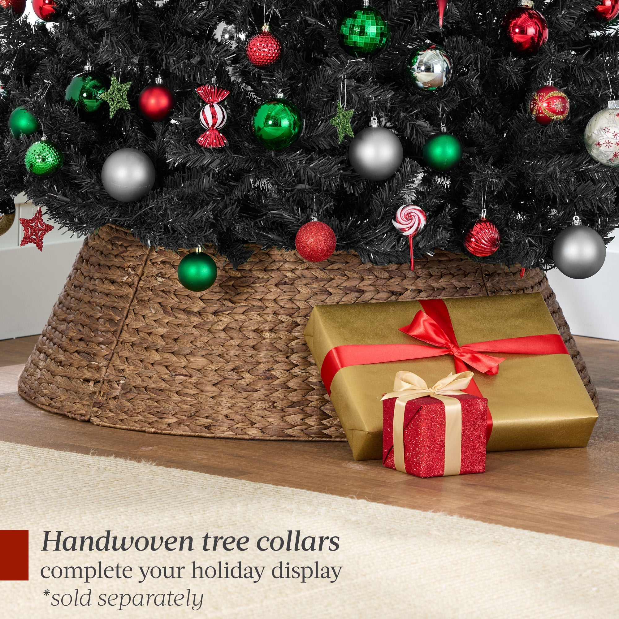 Pre-Lit Artificial Black Spruce Christmas Tree with Easy Assembly with eye-catching holiday style