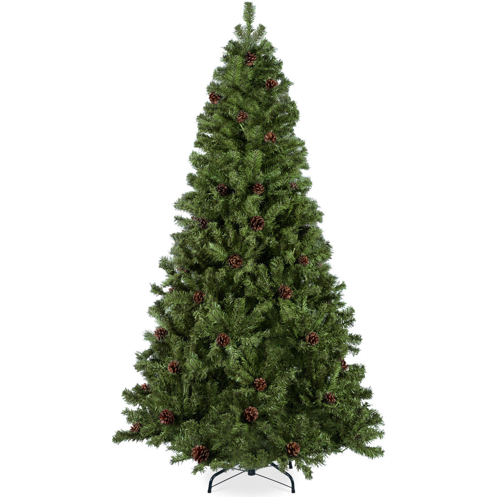 Pre-Decorated Christmas Tree with Pinecones with eye-catching holiday style