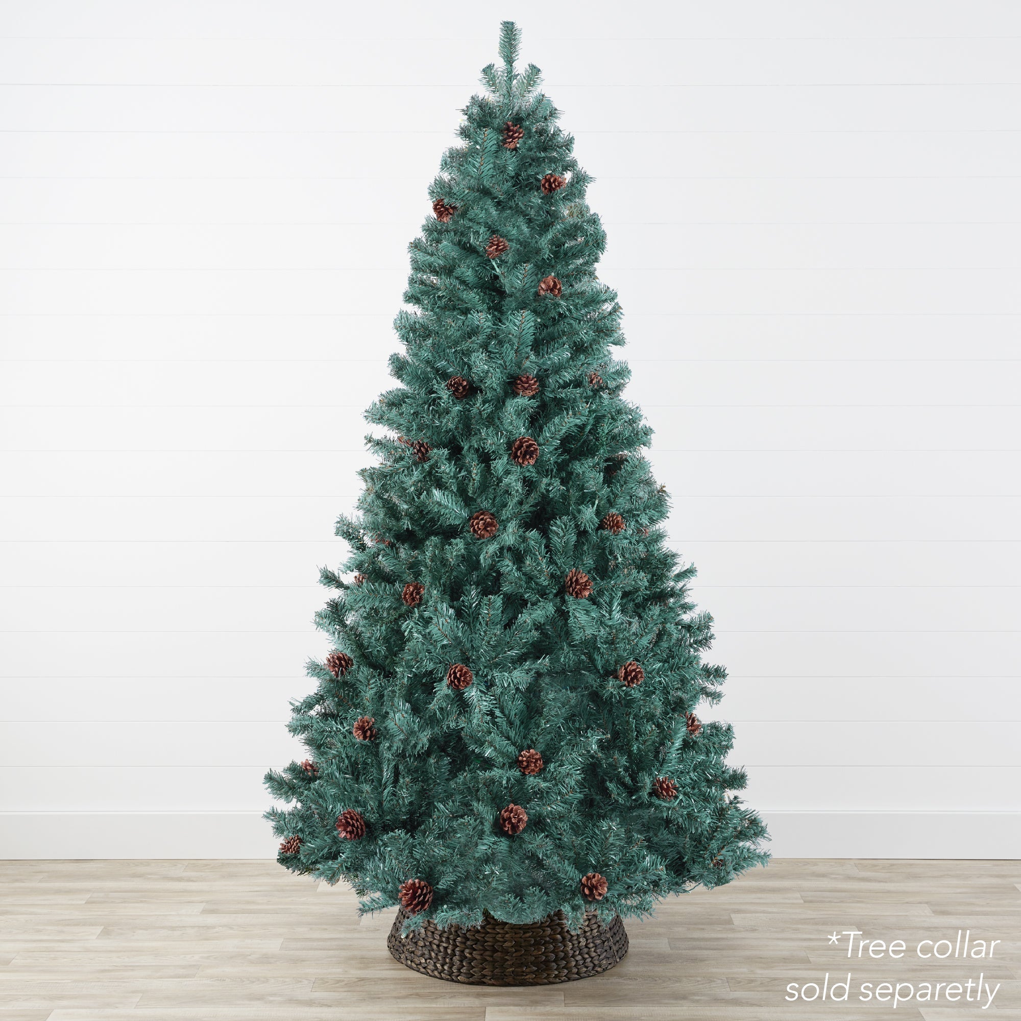 Pre-Decorated Christmas Tree with Pinecones for festive seasonal decorating