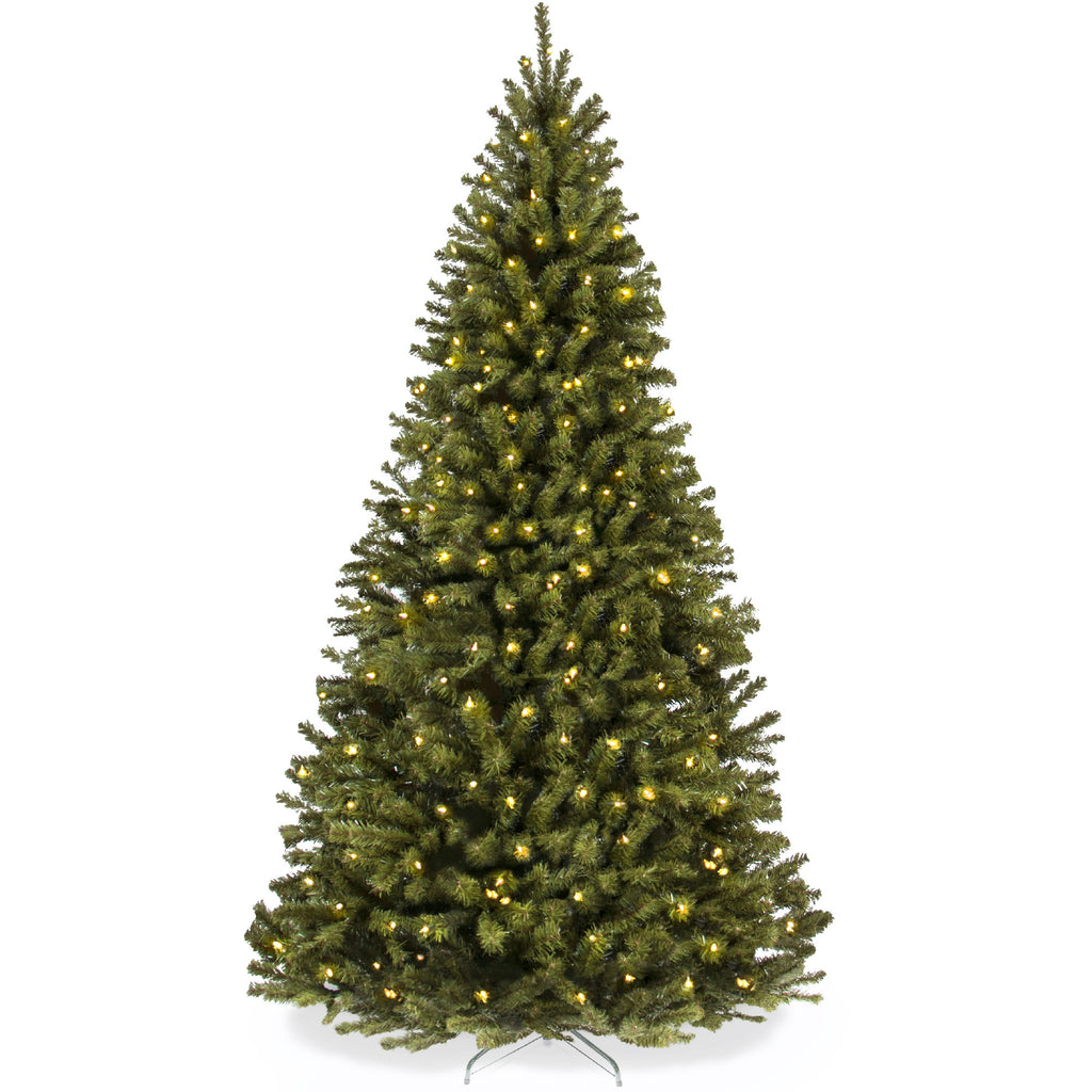 Pre-Lit Artificial Green Spruce Christmas Tree with Easy Assembly with eye-catching holiday style