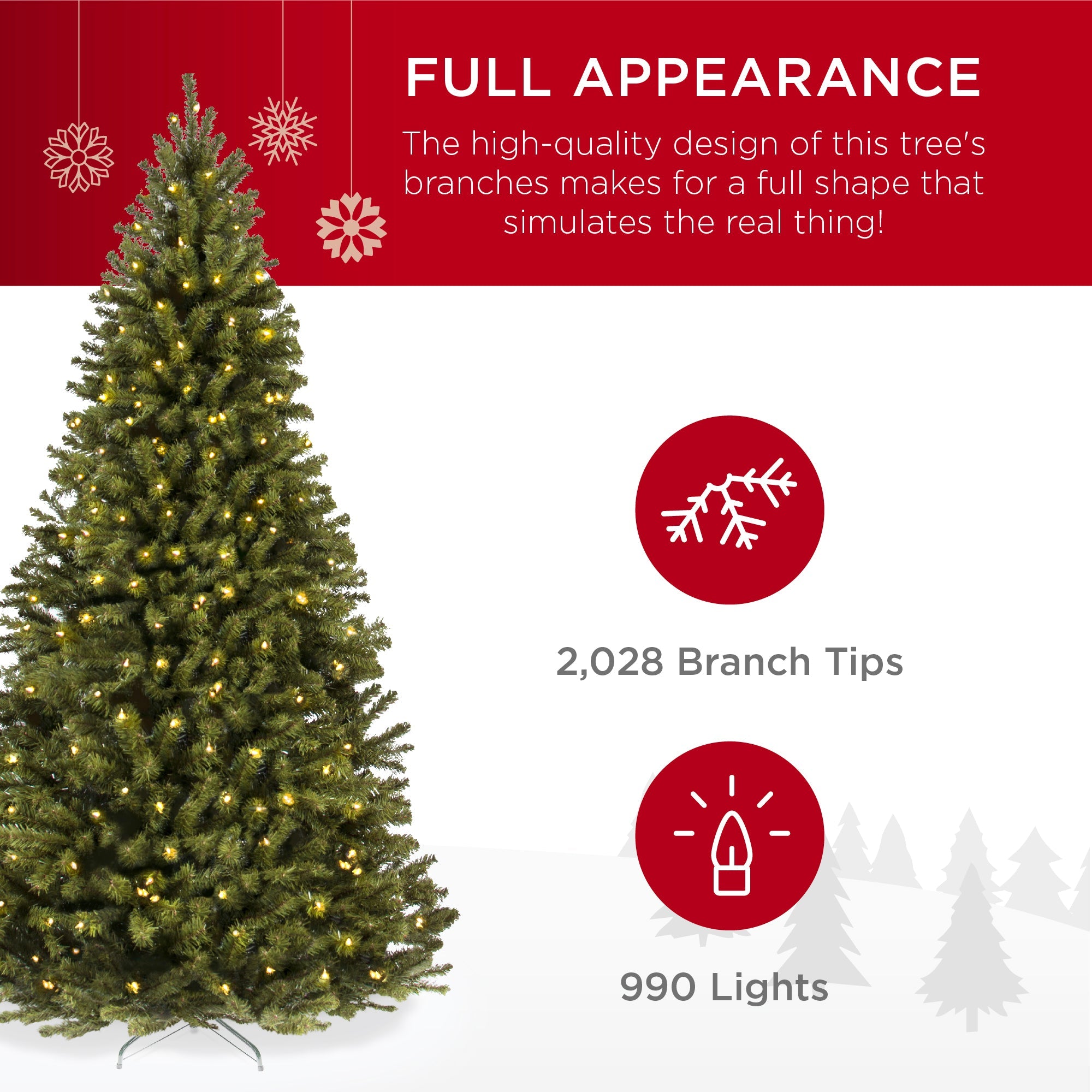 Pre-Lit Artificial Green Spruce Christmas Tree with Easy Assembly with eye-catching holiday style