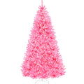 Pre-Lit Artificial Pink Christmas Tree with Incandescent Lights Metal Stand for festive seasonal decorating