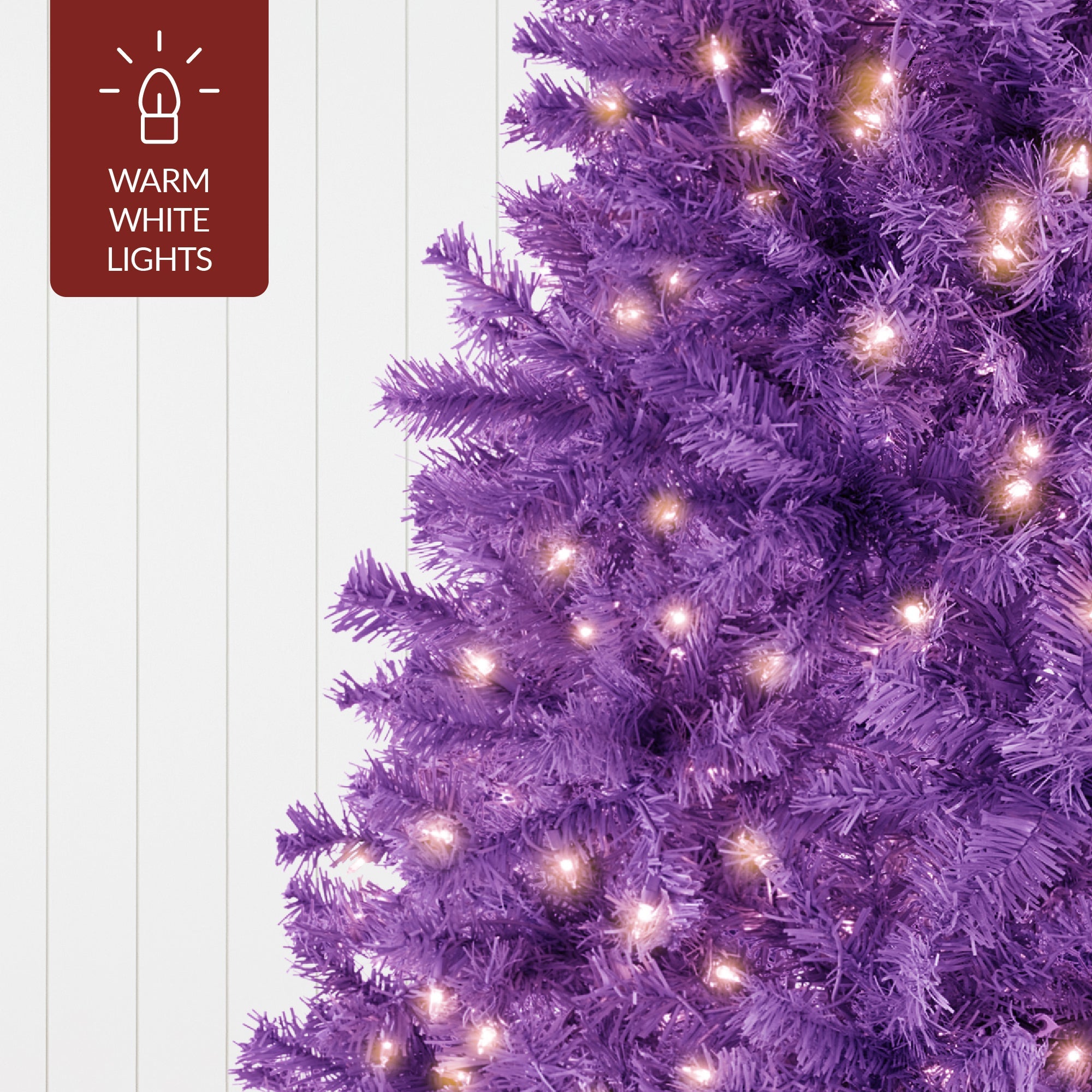 Pre-Lit Artificial Purple Christmas Tree with Incandescent Lights with eye-catching holiday style