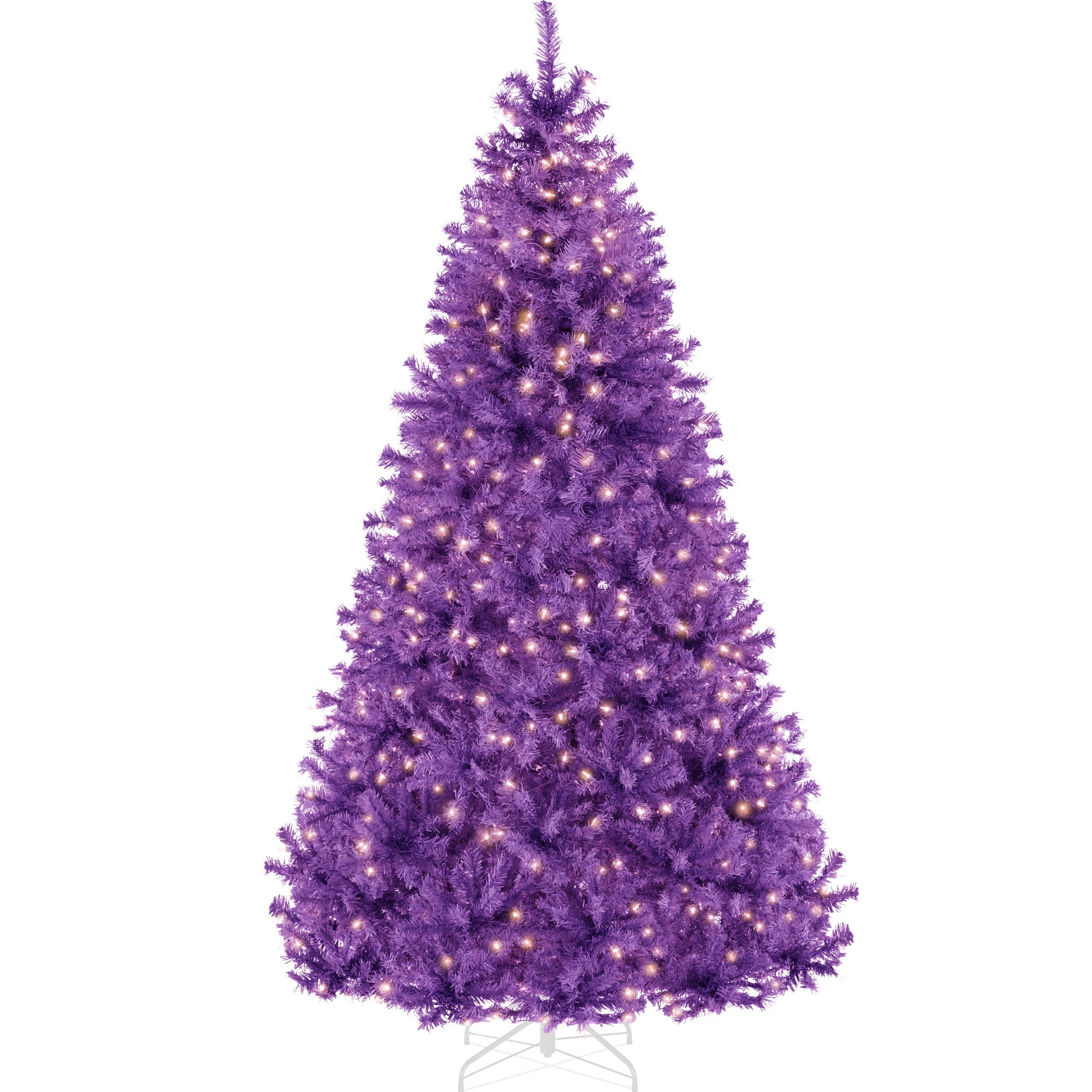 Pre-Lit Artificial Purple Christmas Tree with Incandescent Lights with eye-catching holiday style