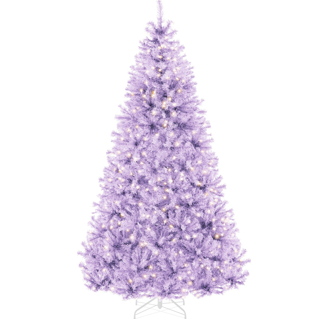 Pre-Lit Artificial Lavender Christmas Tree with Incandescent Lights for festive seasonal decorating
