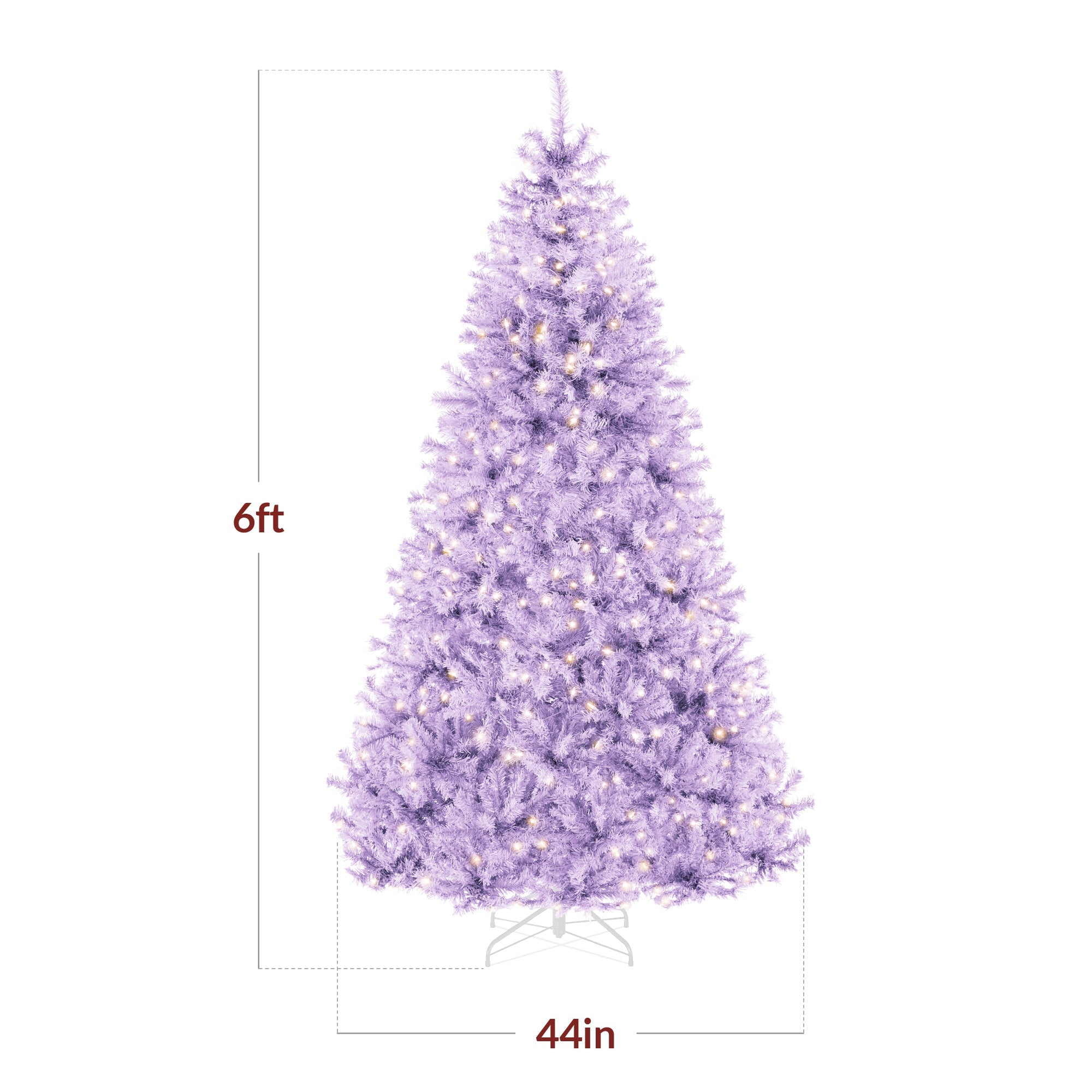 Pre-Lit Artificial Lavender Christmas Tree with Incandescent Lights for festive seasonal decorating