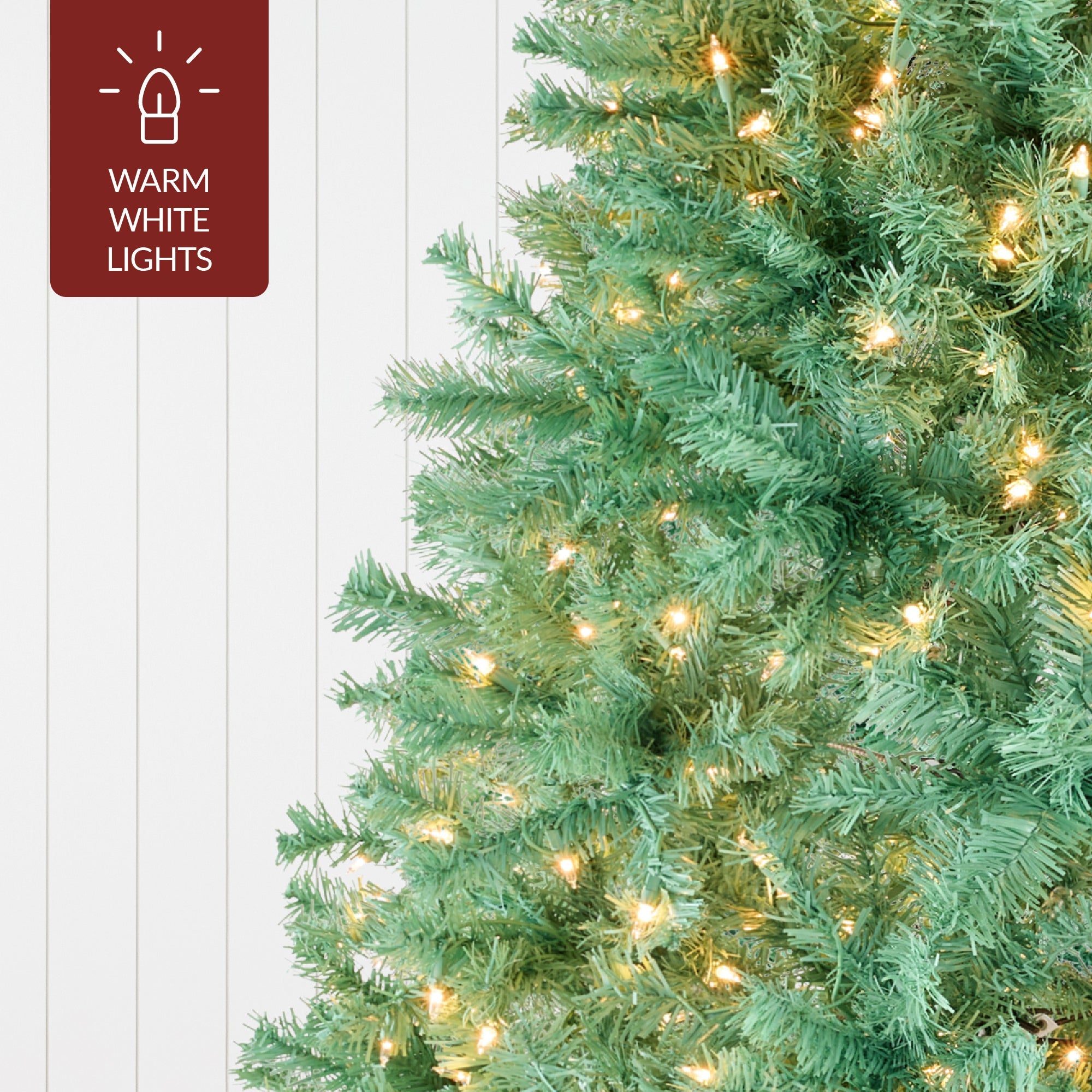 Pre-Lit Artificial Sage Green Christmas Tree with Incandescent Lights for festive seasonal decorating