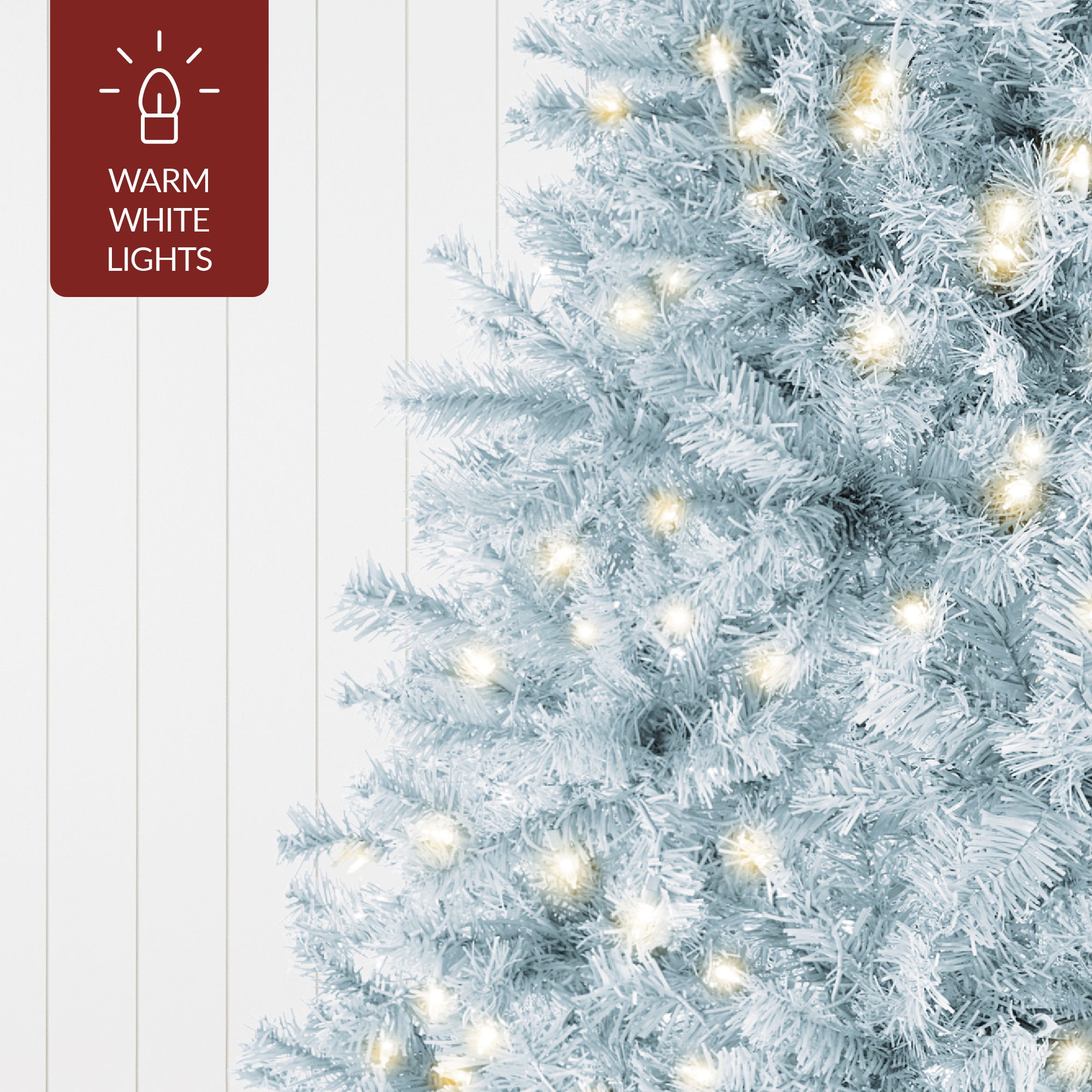 Pre-Lit Artificial Ice Blue Christmas Tree with Incandescent Lights for indoor and outdoor holiday displays