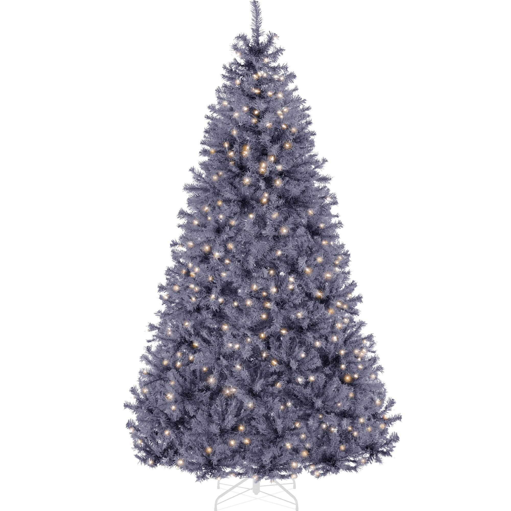 Pre-Lit Artificial Charcoal Gray Christmas Tree with Incandescent Lights for indoor and outdoor holiday displays