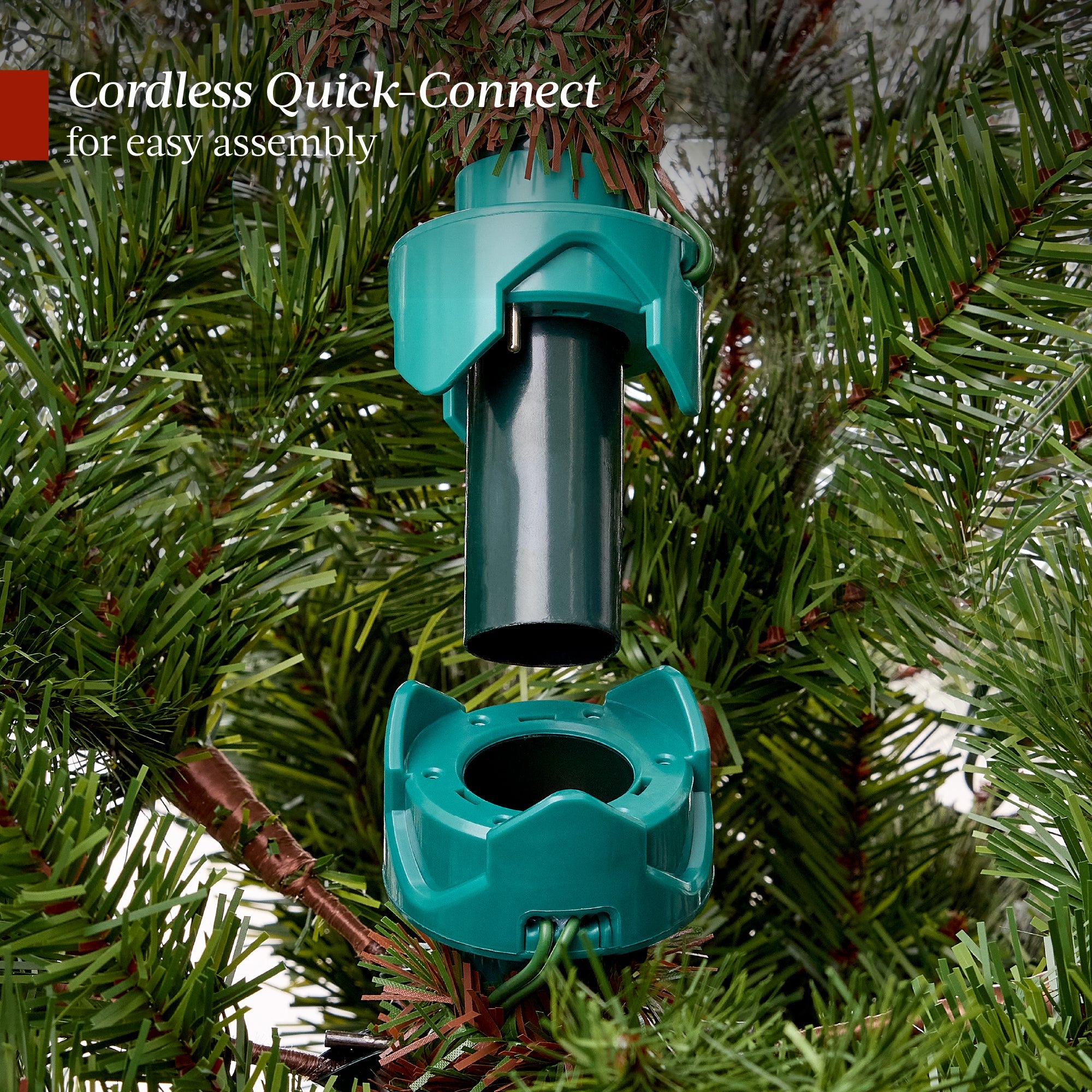 Pre-Lit Artificial Flocked Slim Aspen Noble Fir Christmas Tree with Stand for indoor and outdoor holiday displays