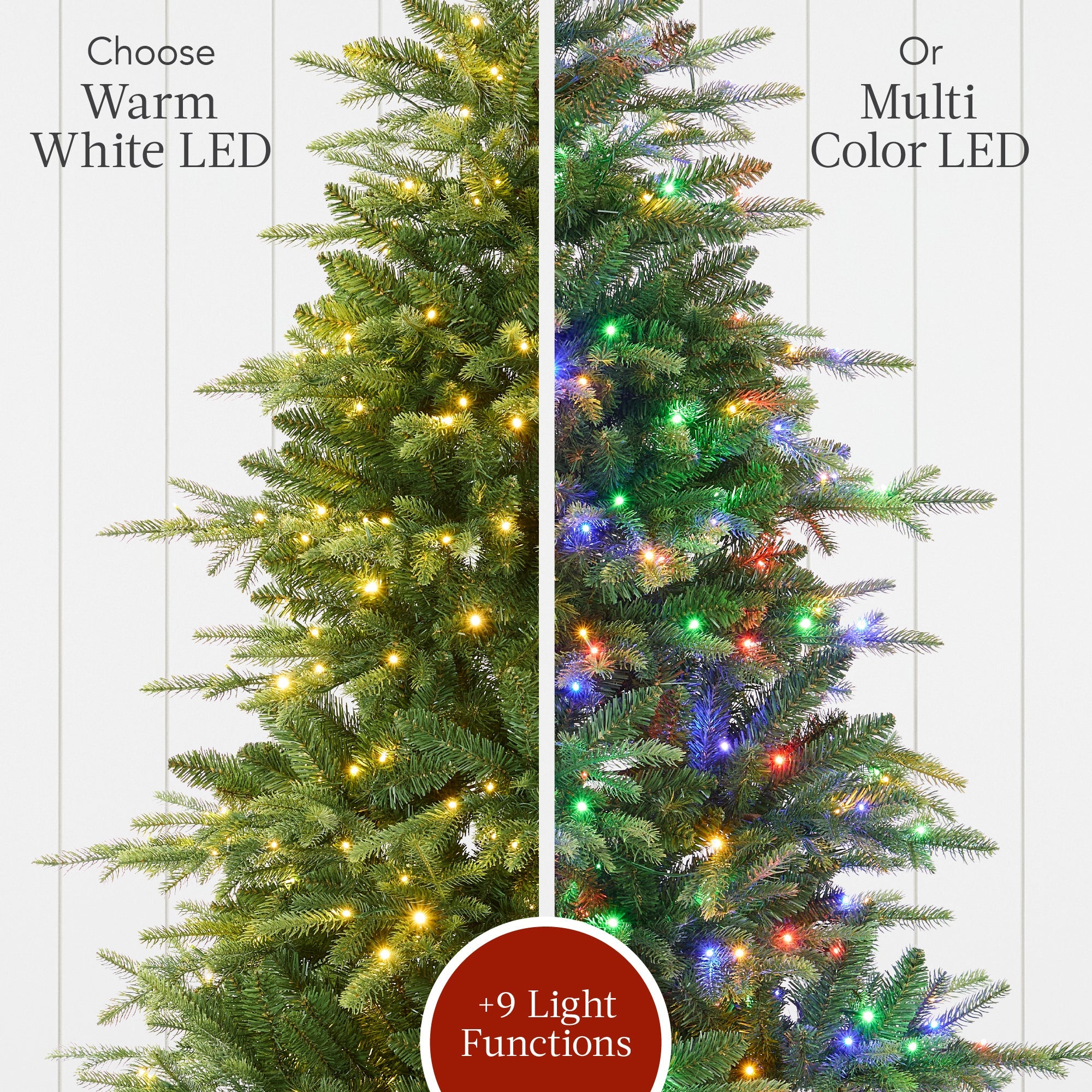 Pre-Lit Artificial Full Aspen Christmas Tree with 2-in-1 Micro LED Lights with eye-catching holiday style