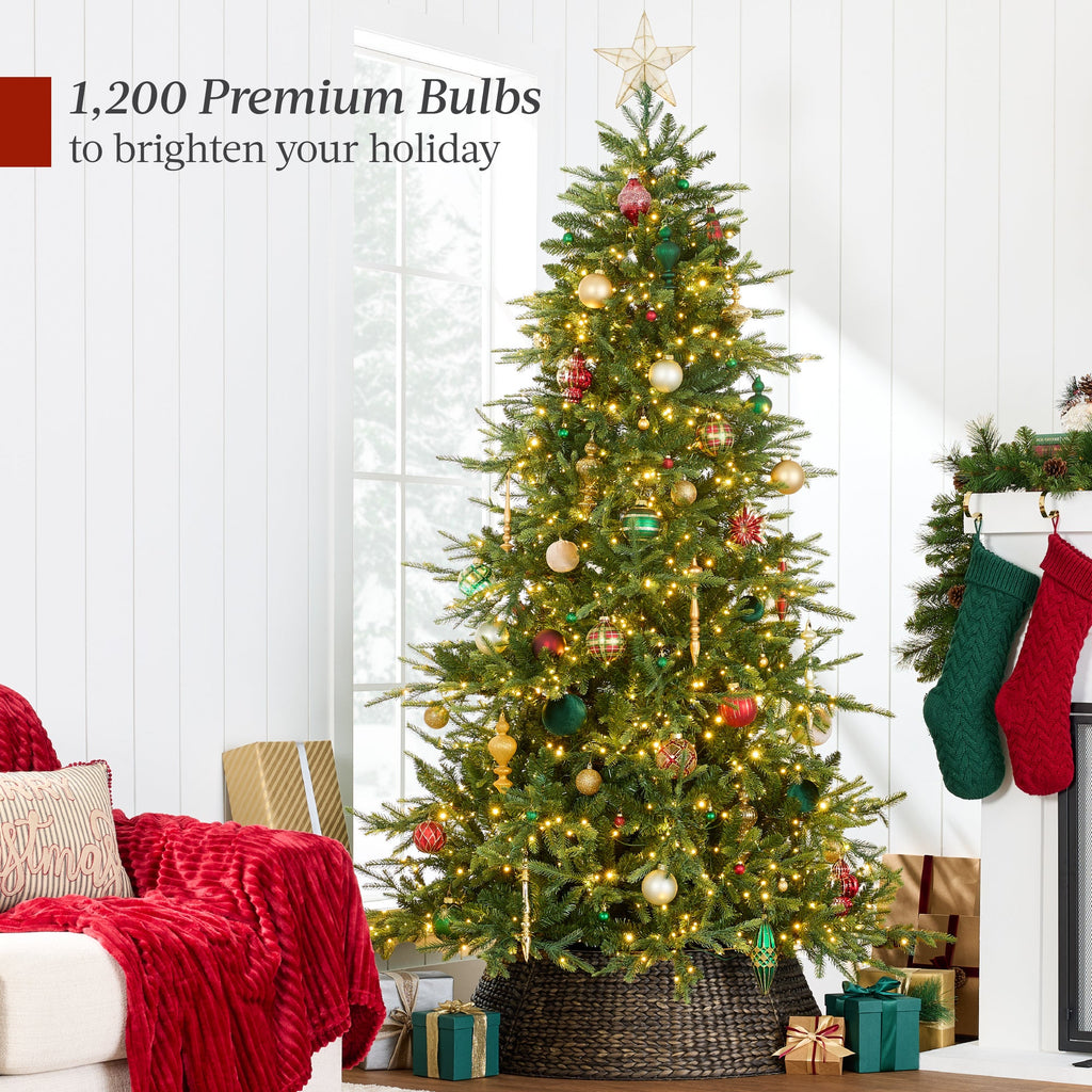 Pre-Lit Artificial Full Aspen Christmas Tree with 2-in-1 Twinkling Micro LEDs for indoor and outdoor holiday displays