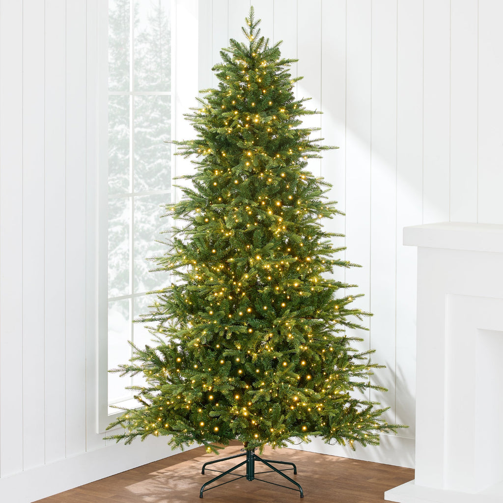 Pre-Lit Artificial Full Aspen Christmas Tree with 2-in-1 Twinkling Micro LEDs for indoor and outdoor holiday displays