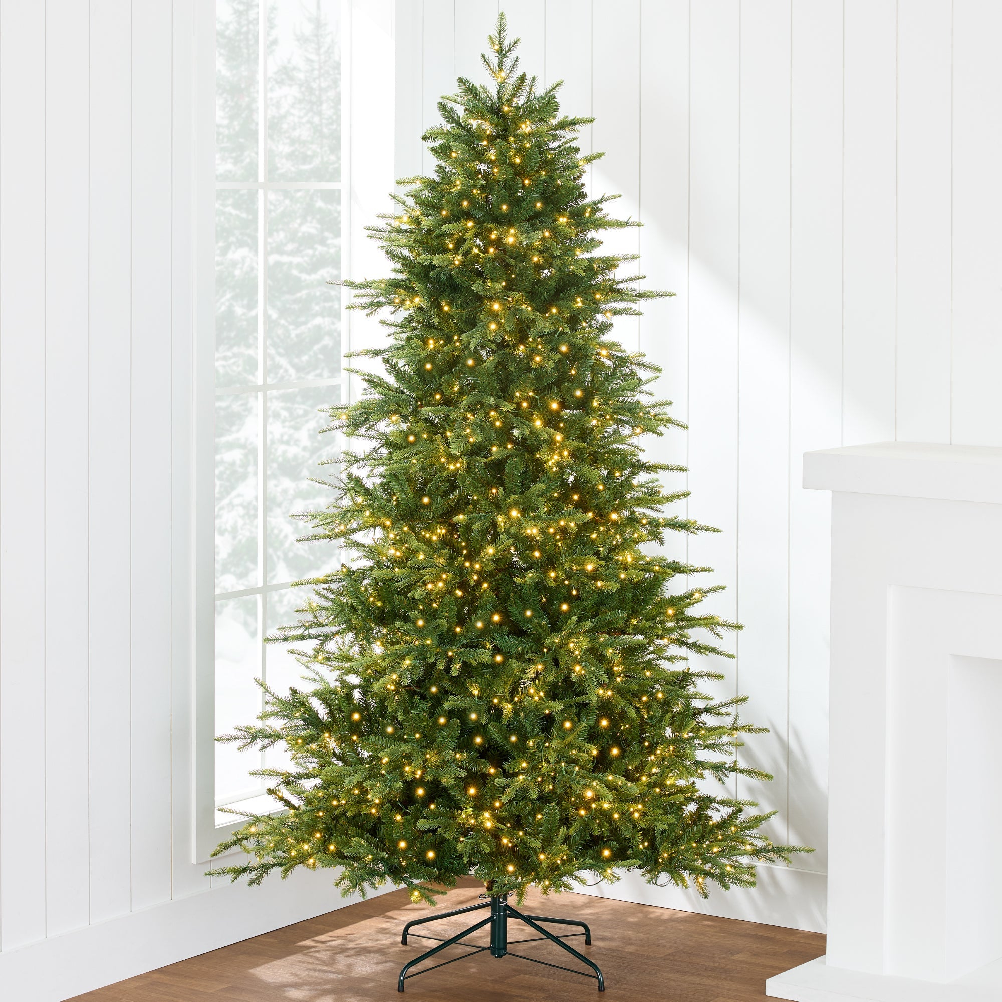Pre-Lit Artificial Full Aspen Christmas Tree with 2-in-1 Twinkling Micro LEDs for indoor and outdoor holiday displays