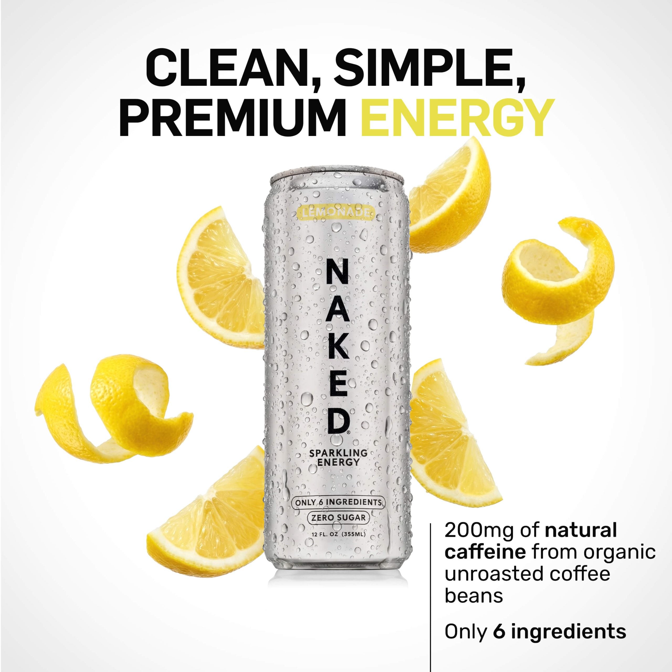 Lemonade Naked Sparkling Energy - Lemonade | Everyday Fitness Nutrition
