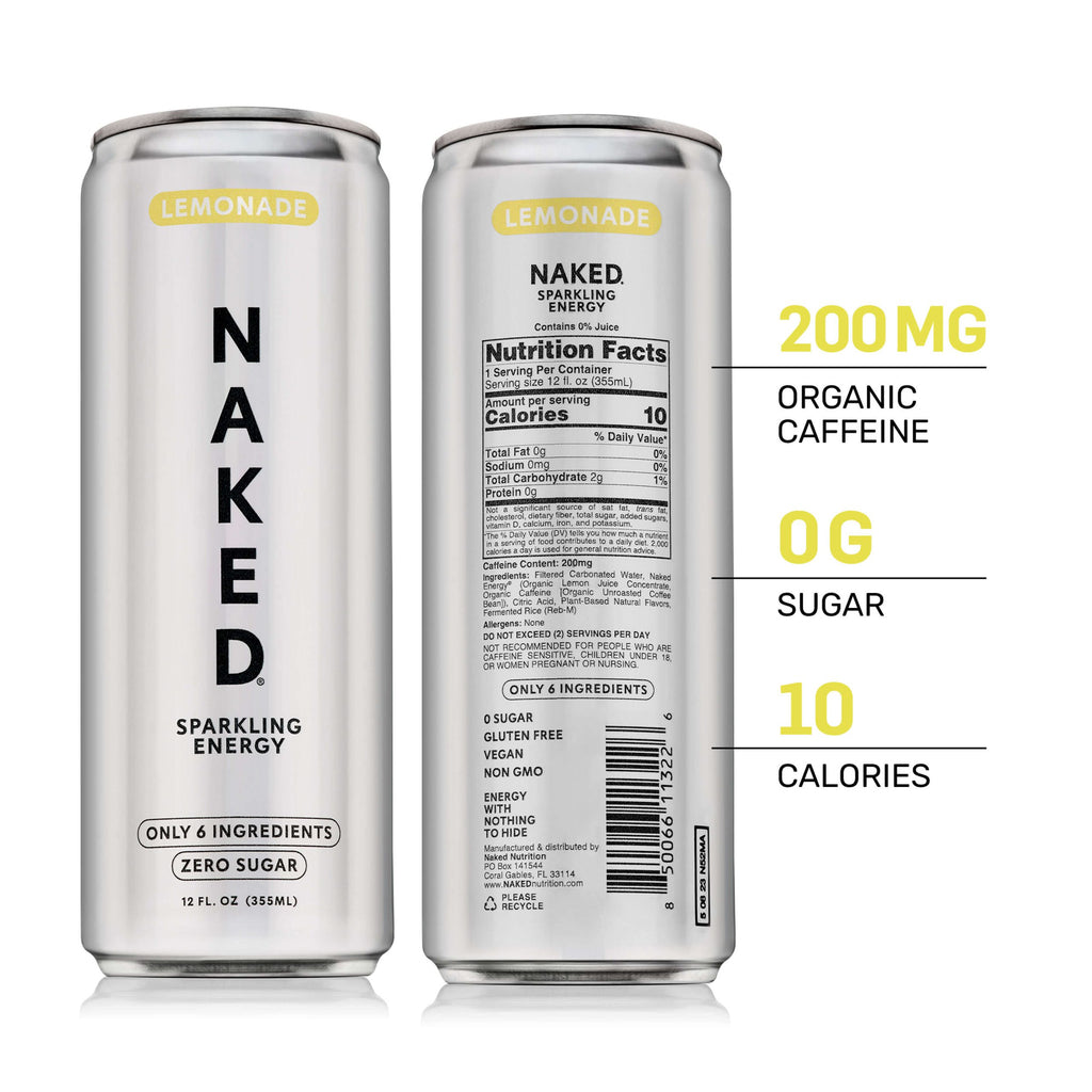 Lemonade Naked Sparkling Energy - Lemonade | Everyday Fitness Nutrition