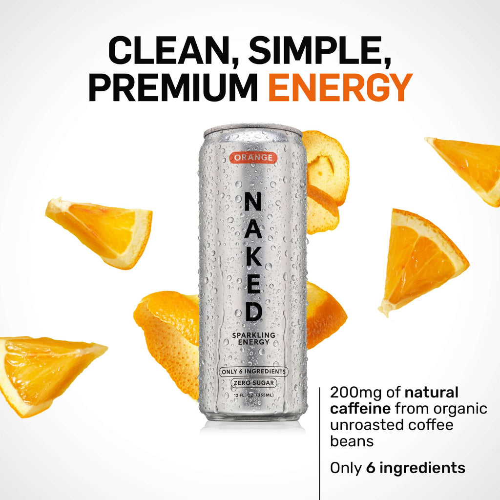 Orange Naked Sparkling Energy - Orange | Everyday Fitness Nutrition