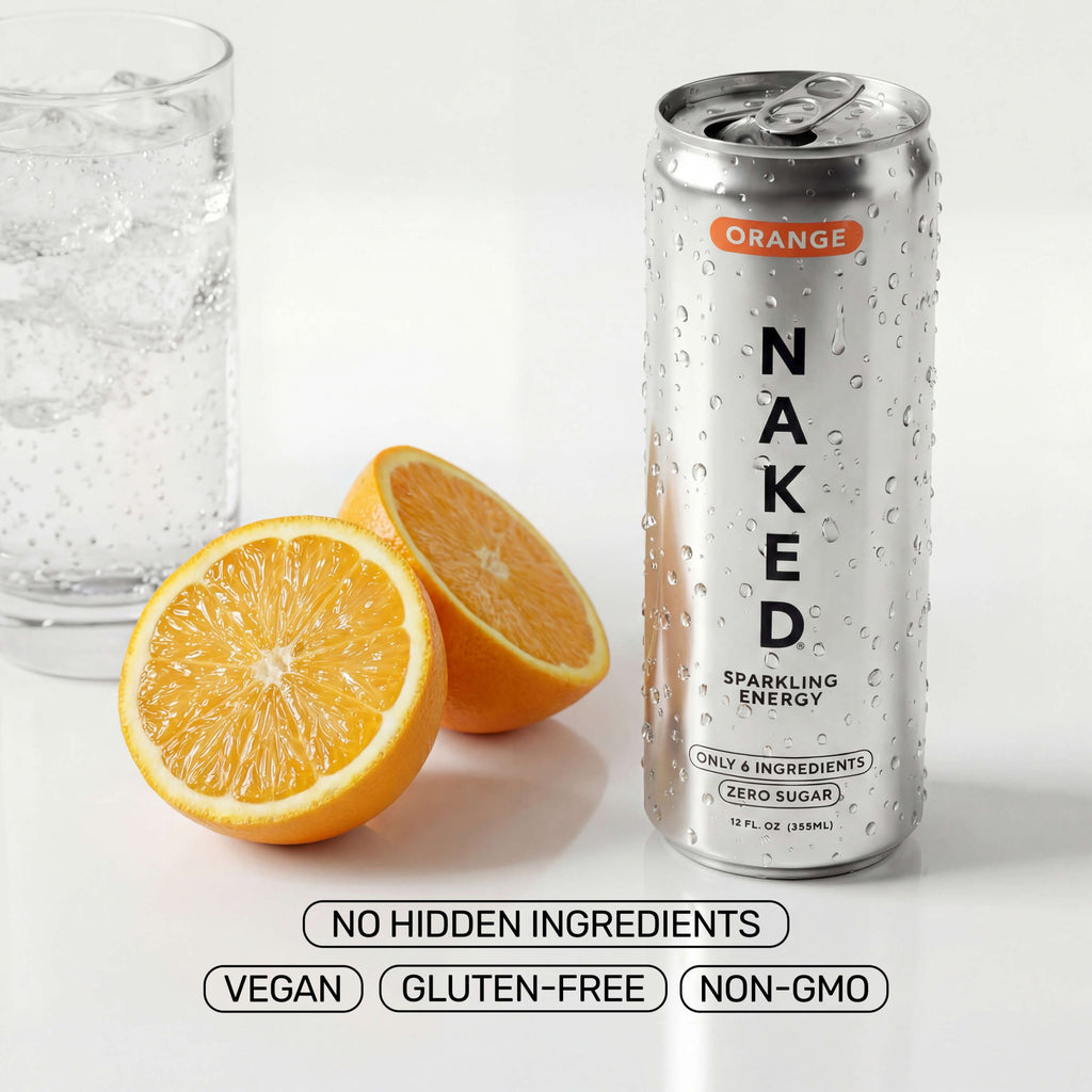 Orange Naked Sparkling Energy - Orange | Everyday Fitness Nutrition