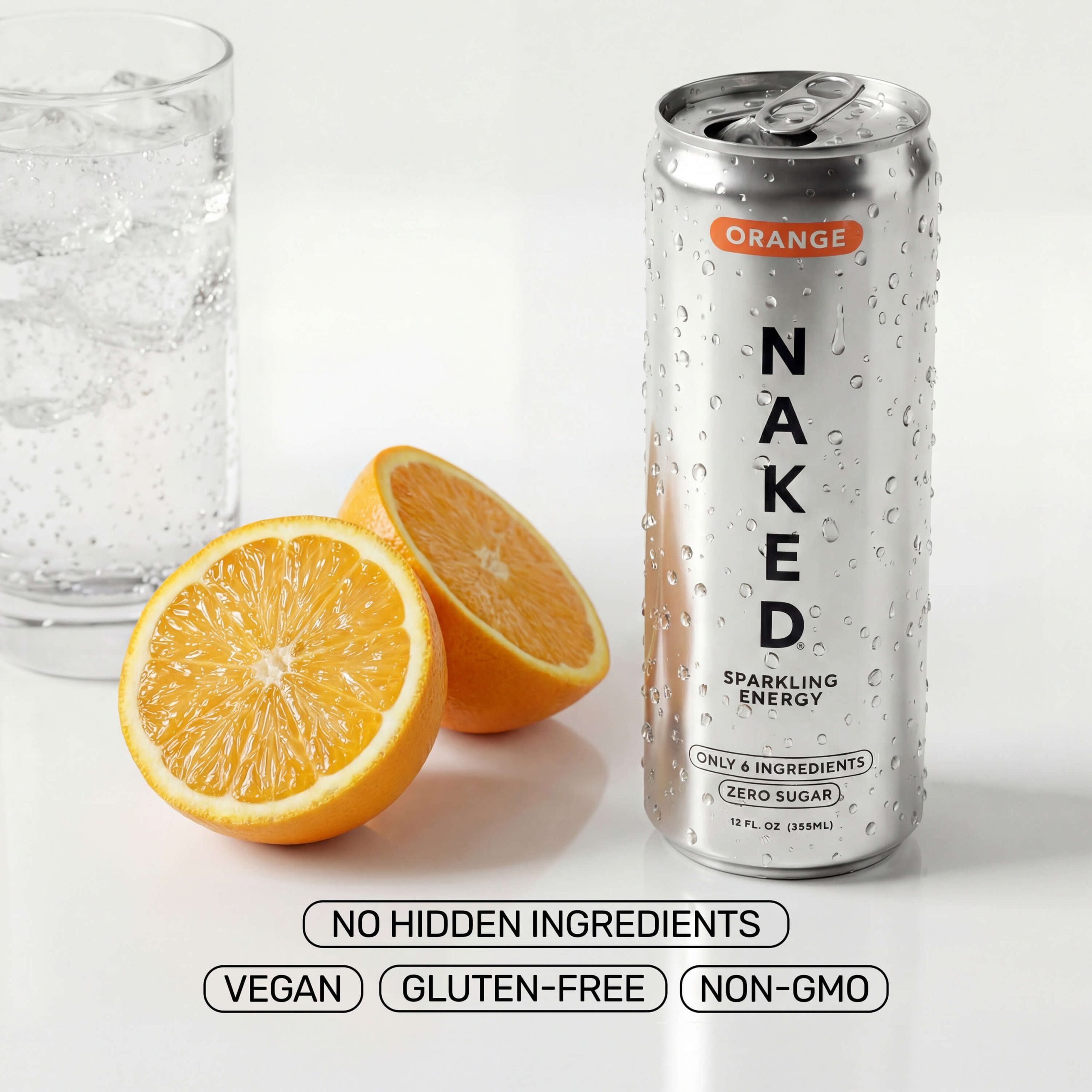 Orange Naked Sparkling Energy - Orange | Everyday Fitness Nutrition
