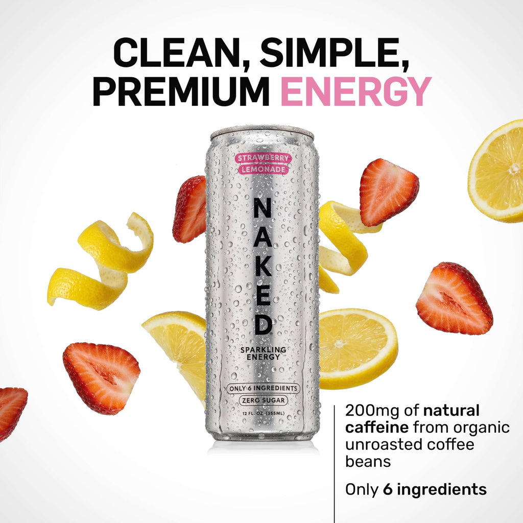 Strawberry Lemonade Naked Sparkling Energy - Strawberry Lemonade | Everyday Fitness Nutrition