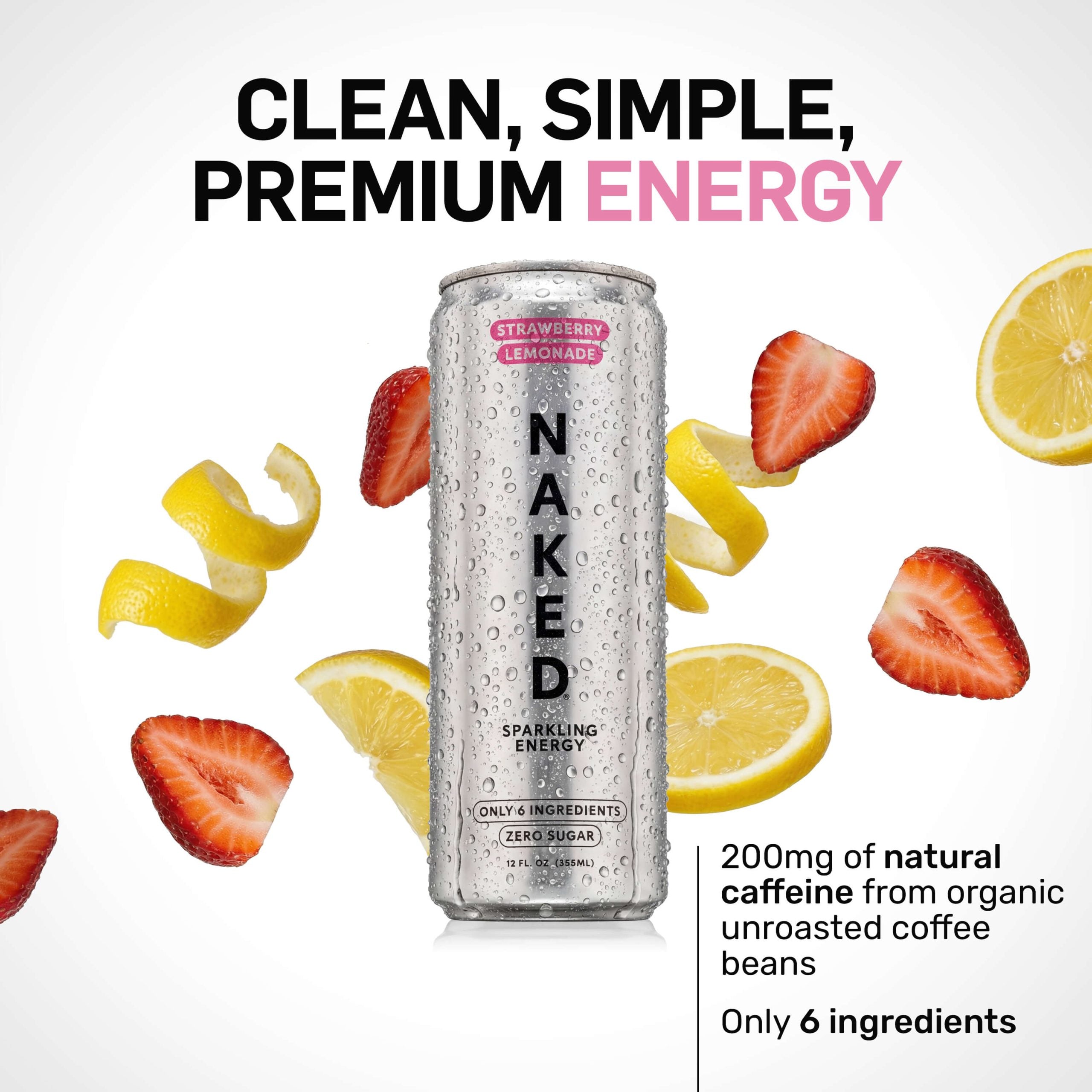 Strawberry Lemonade Naked Sparkling Energy - Strawberry Lemonade | Everyday Fitness Nutrition